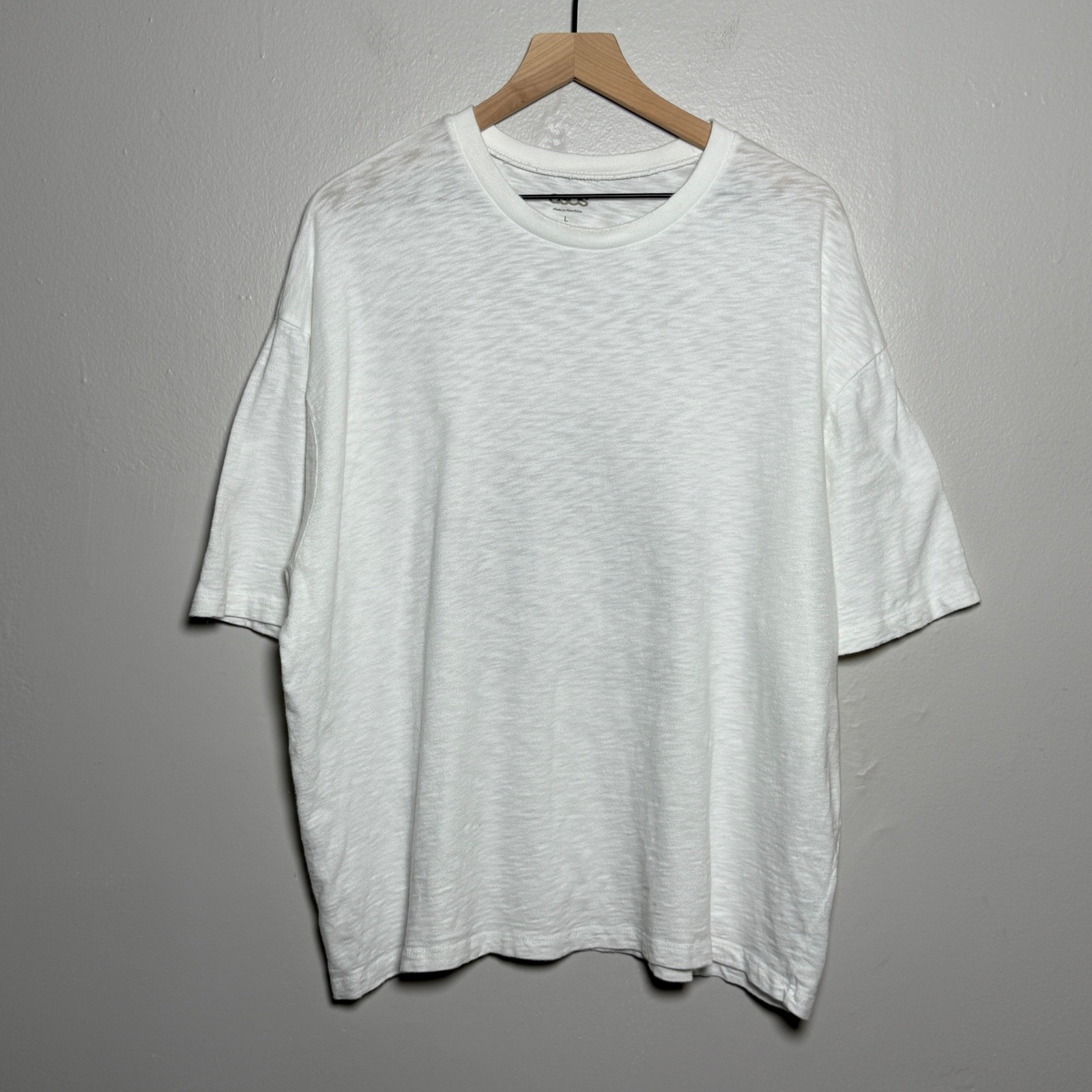 ASOS Mens Graphic Shirt Large White Purple Kyoto Japan Grunge 90s Streetwear