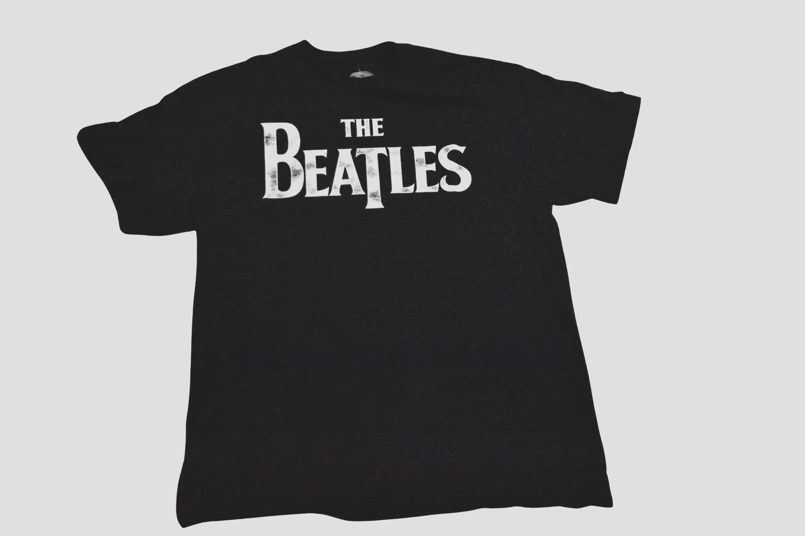 The Beatles Mens The Beatles Distressed Logo Black Shirt New M, L, XL, 2XL