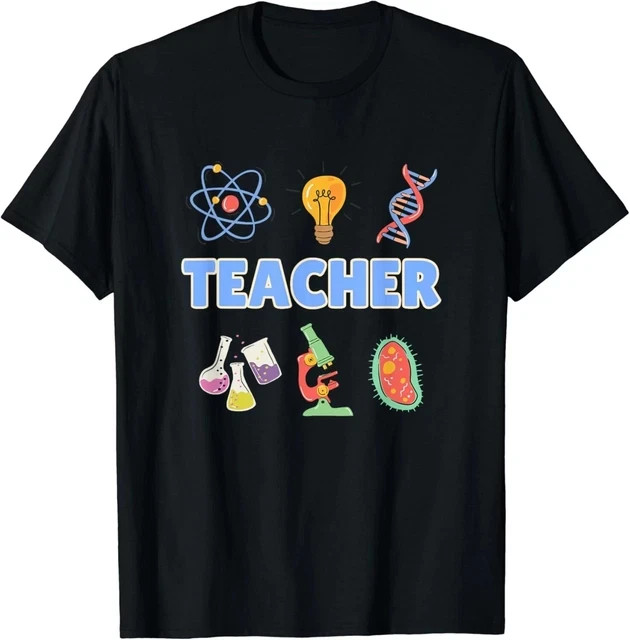 Fun Science Teacher Back To School Black T-shirt