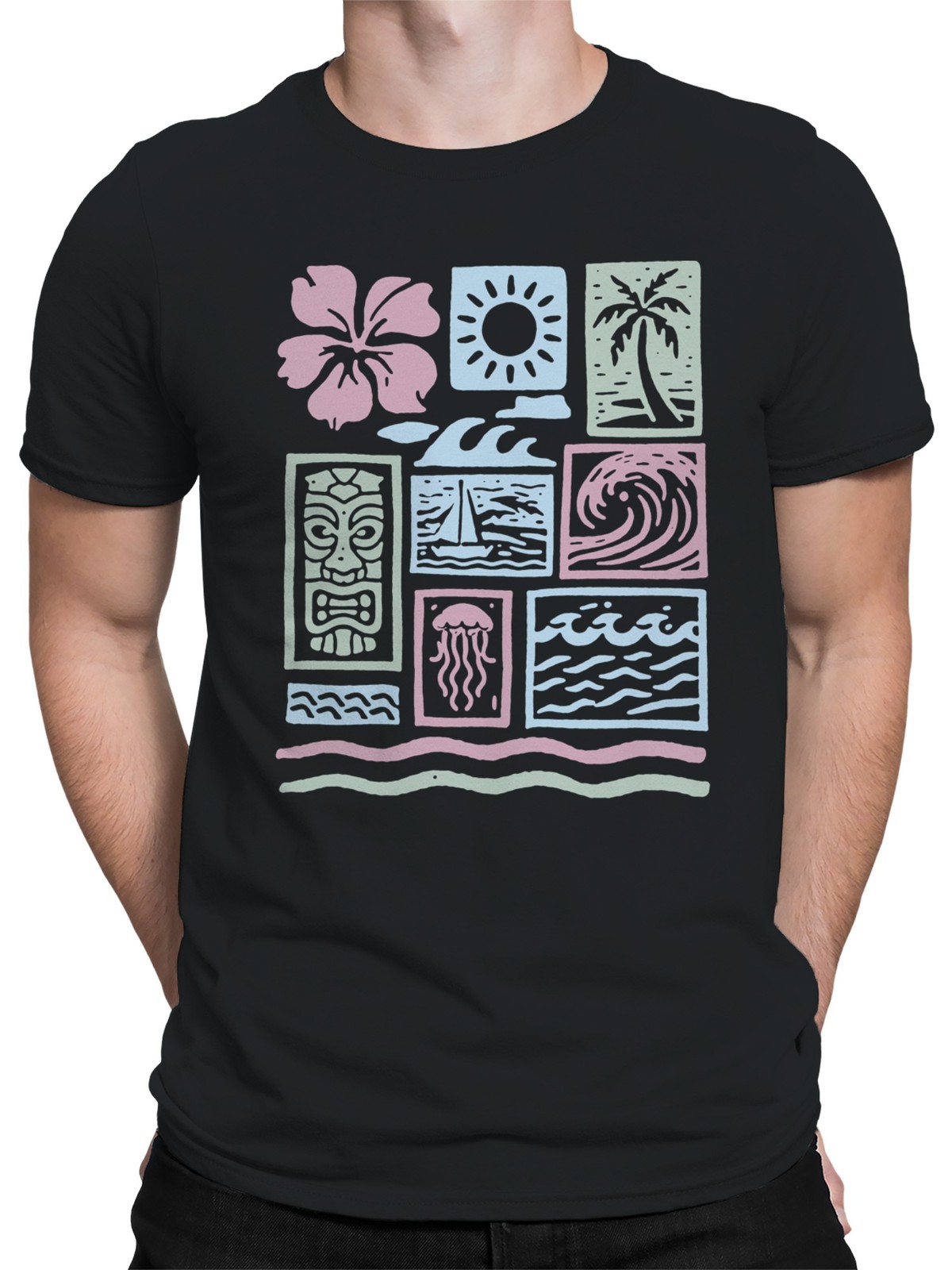 Tropical Vibes Ocean Graphic Men’s T-shirt