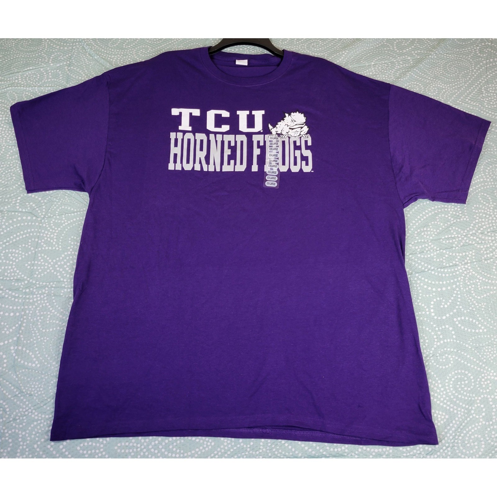 TCU Horned Frogs Purple T Shirt XX Large Mens College Football NCAA Apparel NWOT