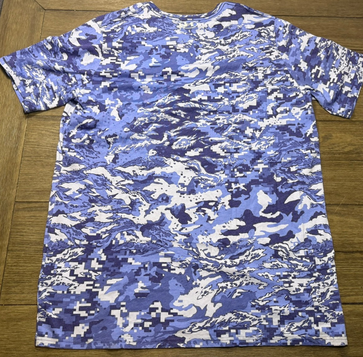 Under Armour Men’s 3XL Tall Blue Camo Digital Print Loose Fit Short Sleeve Tee
