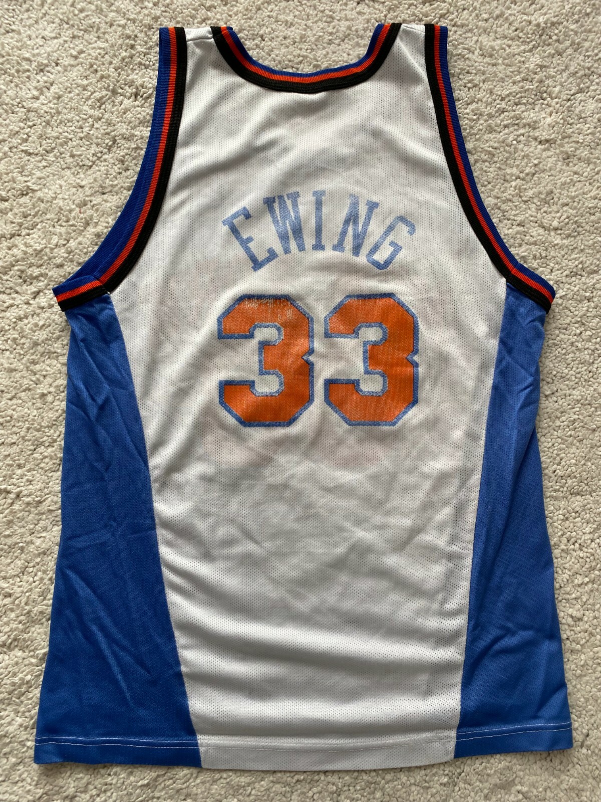 CHAMPION New York Knicks Patrick Ewing NBA Basketball Jersey Shirt 90’s Vintage