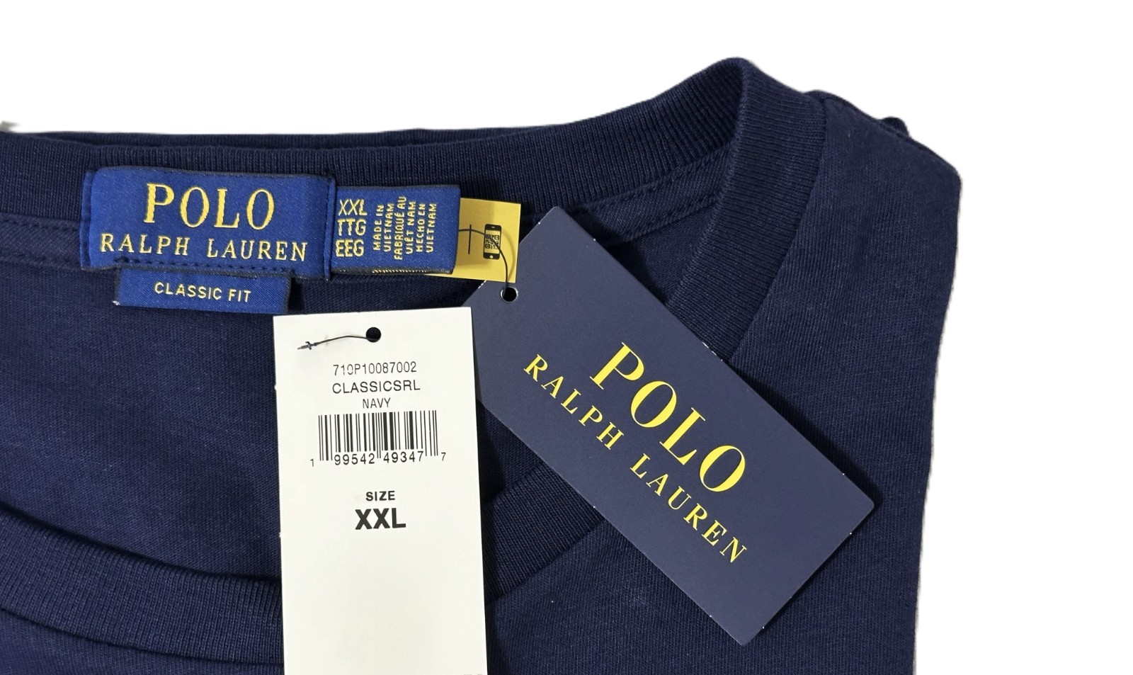 Polo Ralph Lauren Men’s Classic Fit Stitched Logo Pony T-Shirt Navy SZ. XXL NWT