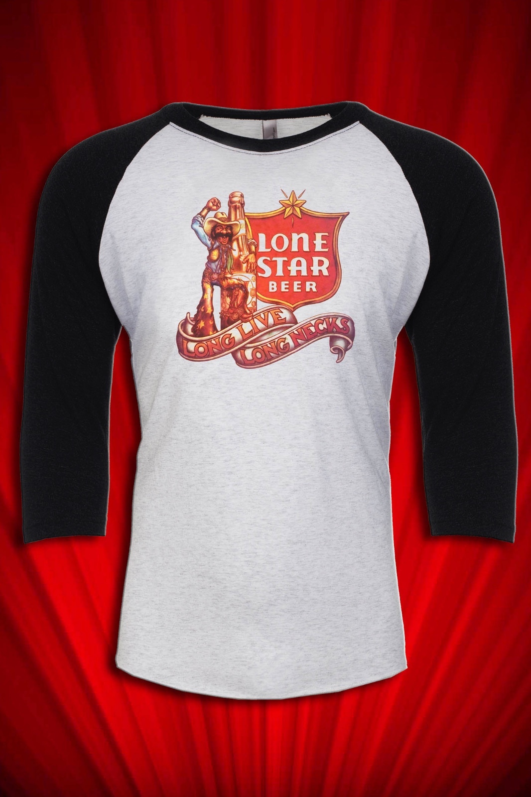 Lone Star Vintage Beer Jersey T-SHIRT FREE SHIP USA Country Music