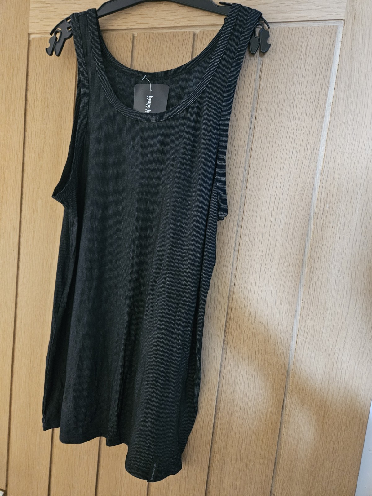 Bruno Banani Broker Black Stripe Pattern Vest Top / Tank Top – Size Medium – NWT