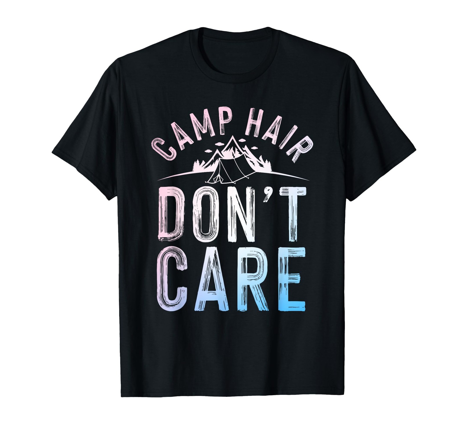 Funny Camping Art Tee for Men, Women & Campers | Great Camp Hair Outdoors Gift