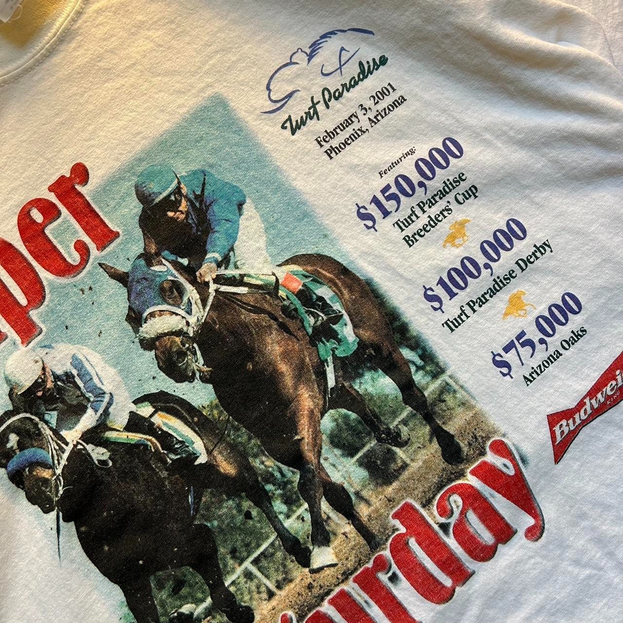Vintage 2001 Turf Paradise Horse Racing Super Saturday T Shirt All size S-5XL