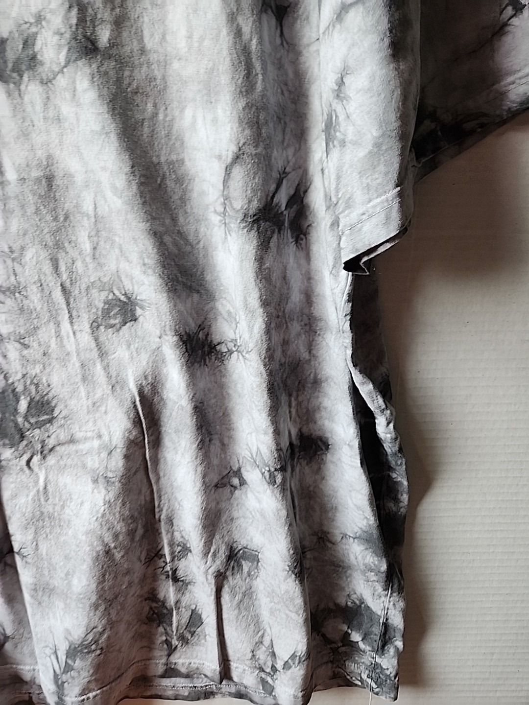 KingSize Men’s Big & Tall 4XL Gray Lightning Tie-Dye Graphic T-Shirt Tee