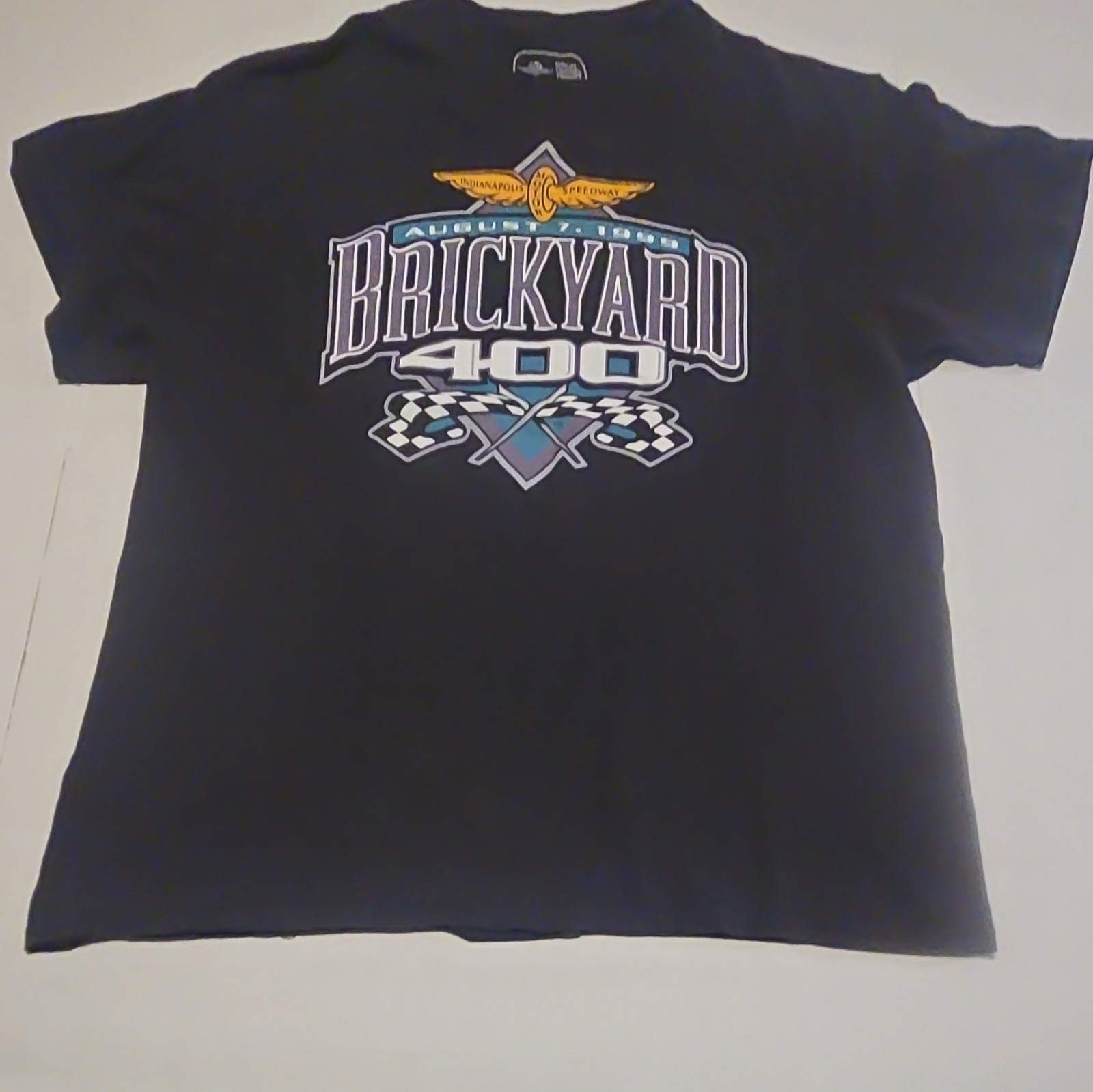 NASCAR Brickyard 400 T-Shirt Mens XL Black Tagless Retro Indianapolis Speedway