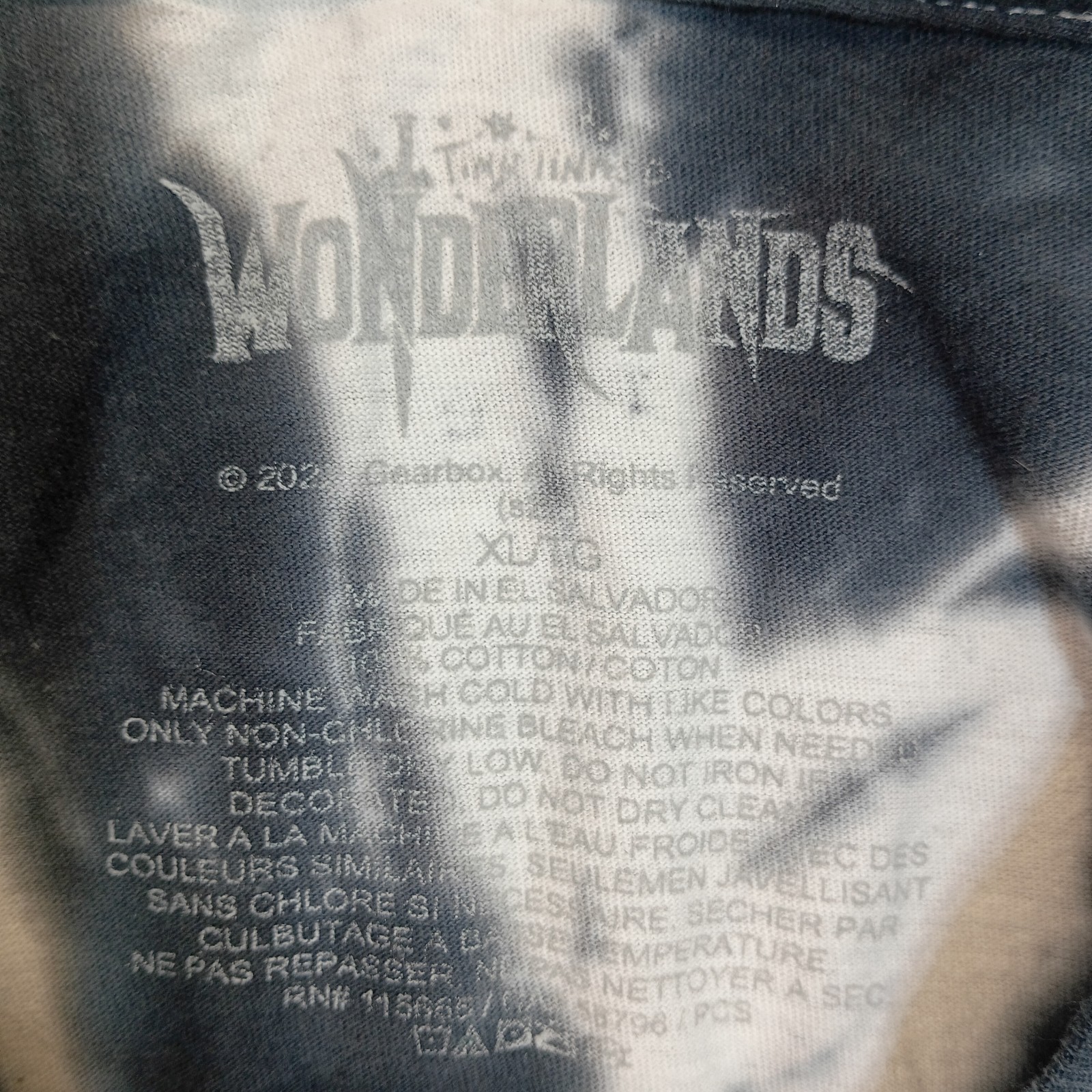 Wonderlands Wizard Graphic Tee Mens XL Tie Dye Fantasy Spell Anime Style Shirt