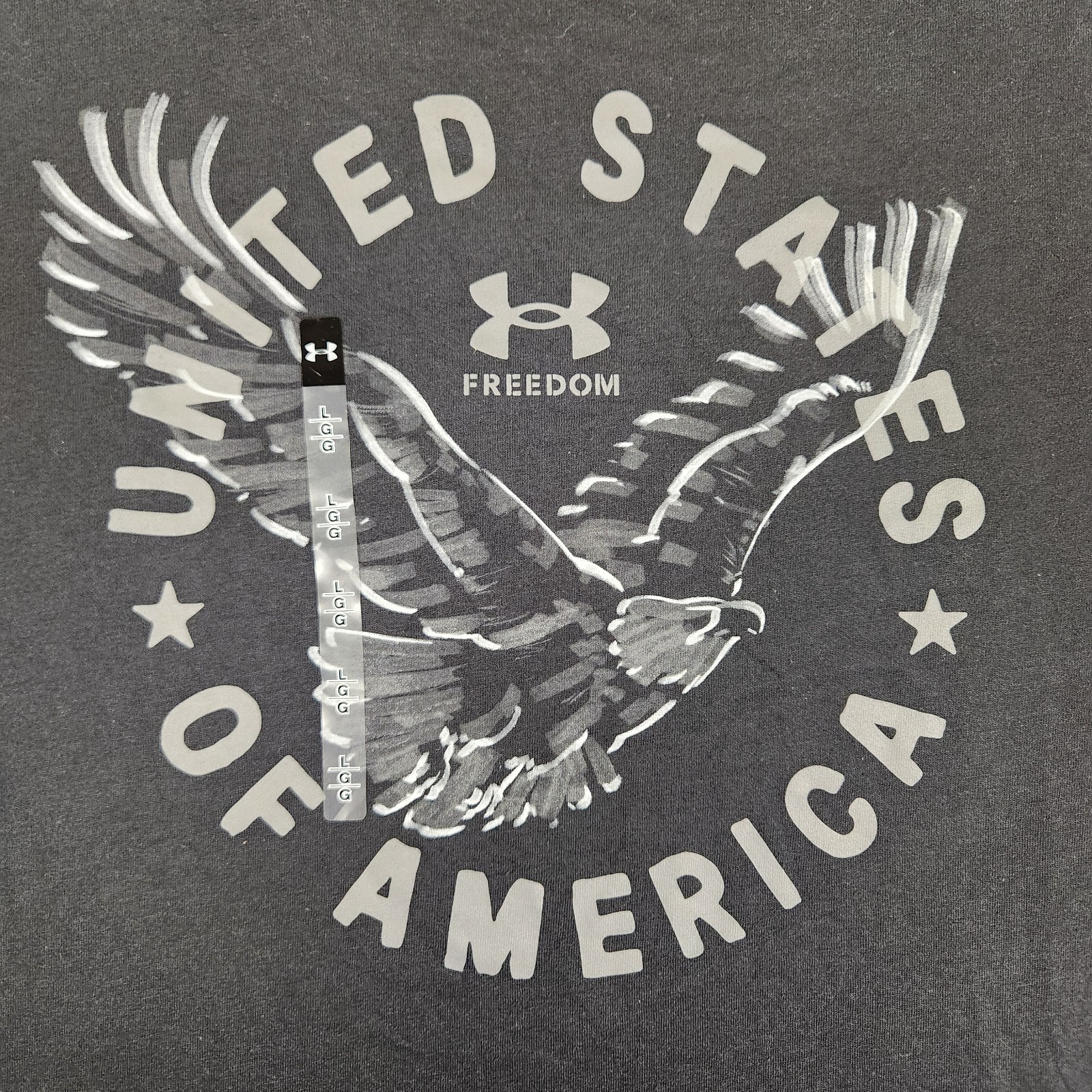 Under Armour UA Freedom Vintage Eagle Tee Mens Large T-Shirt Black NWT