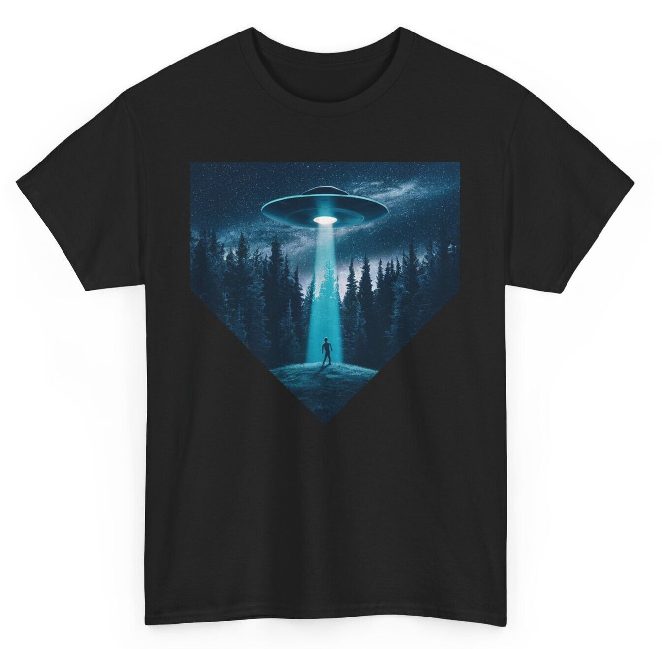 Space UFO Flying Saucers T-shirt – Alien UFOS Abductions Men Women Graphic Tee