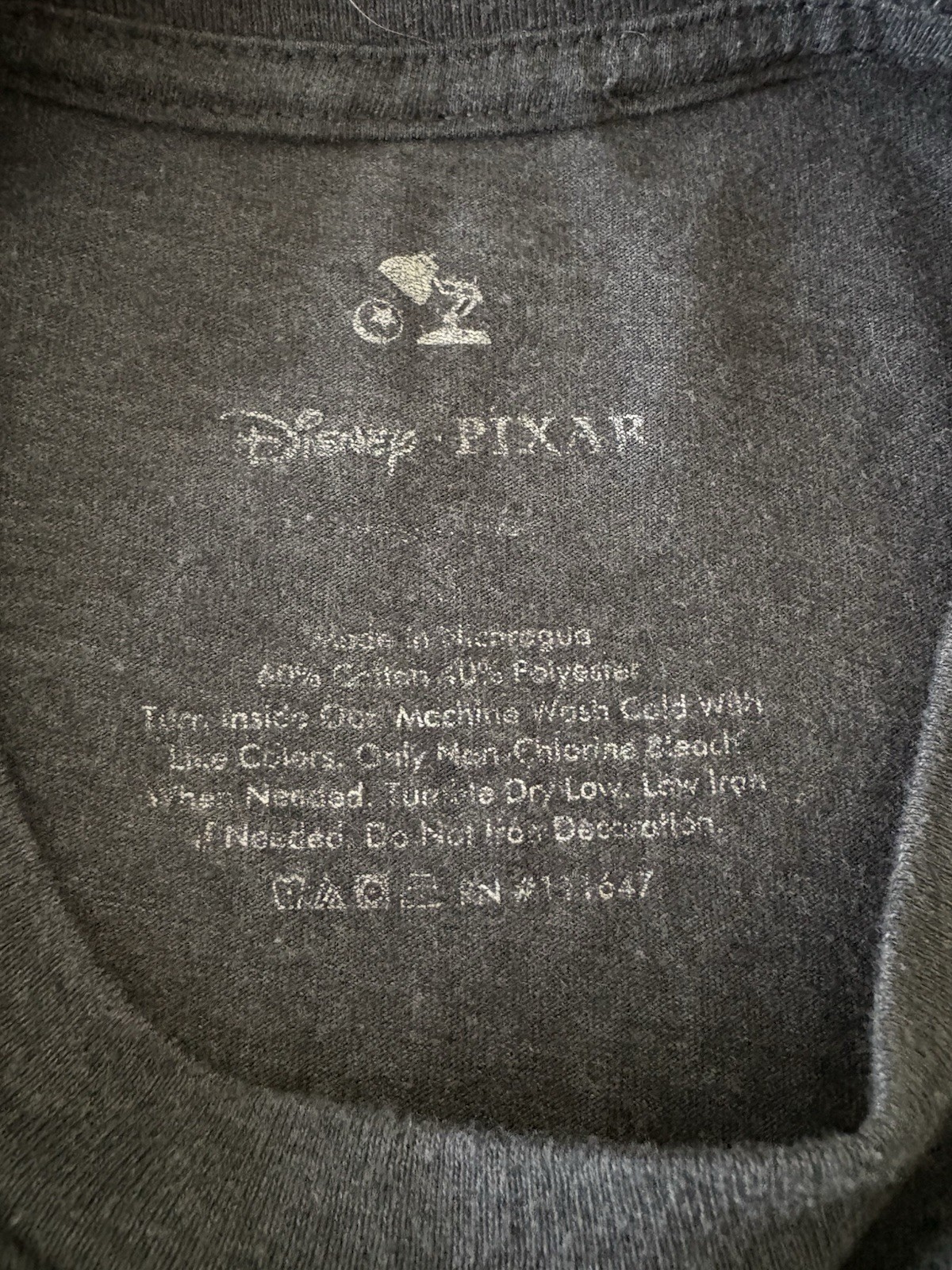 Disney Pixar Unisex Size M Gray Bugs Life Cotton T-shirt