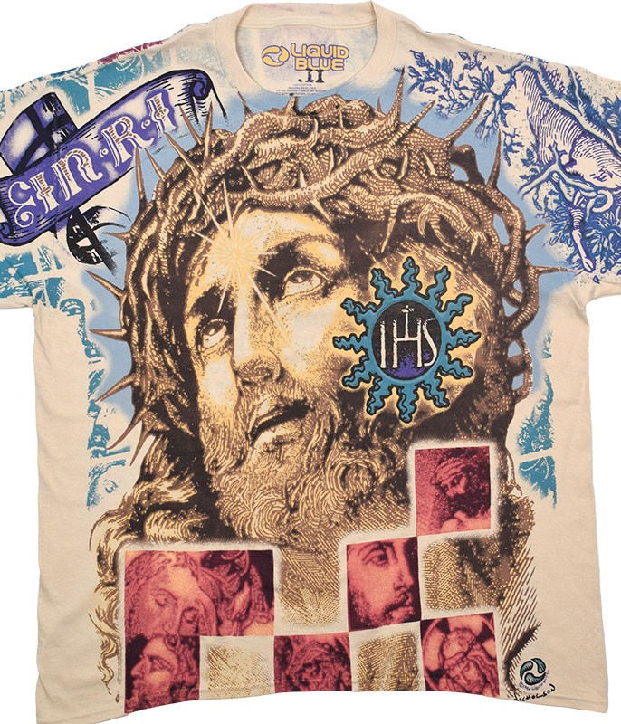 Jesus Creme T-Shirt Liquid Blue