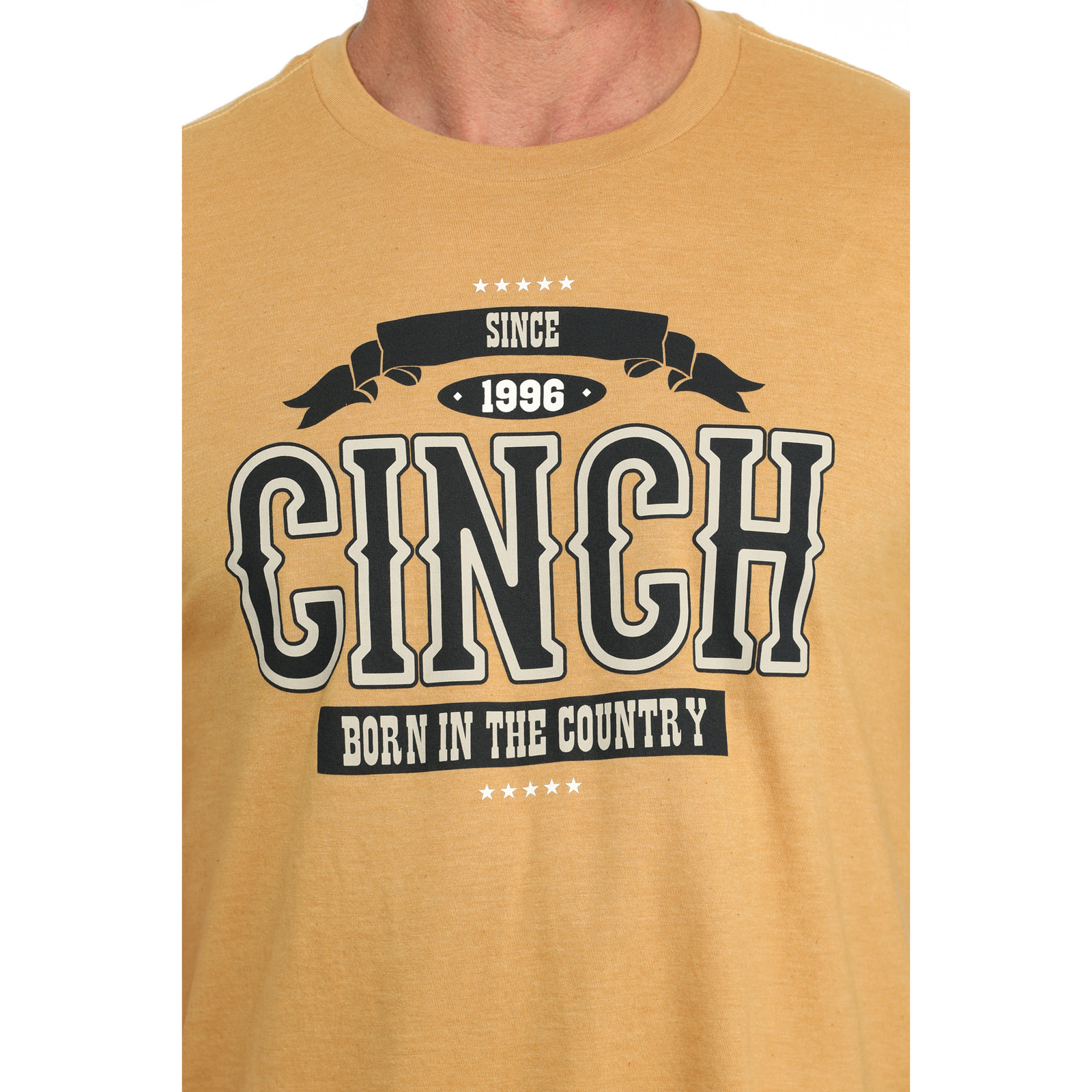 Cinch Men’s Born In The Country Solid Gold Graphic T-Shirt MTT1690652