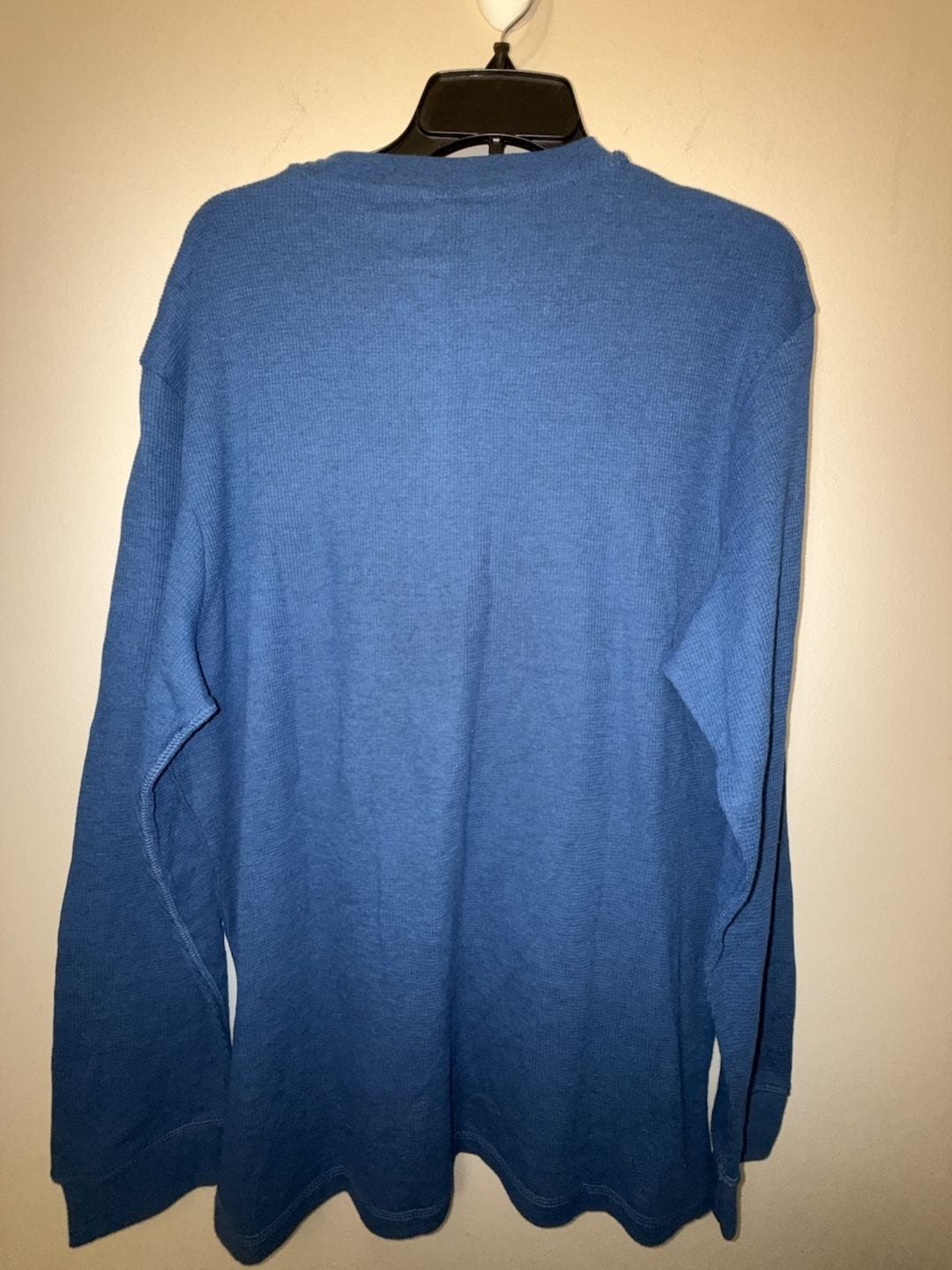 U.S. Polo Assn. Men’s Blue Waffle Knit Long Sleeve Thermal Shirt