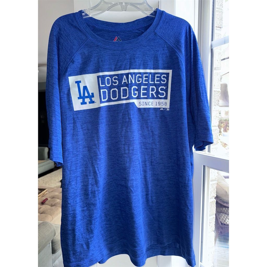 Majestic Men’s Los Angeles Dodgers Blue T-Shirt Size Large Short Sleeve