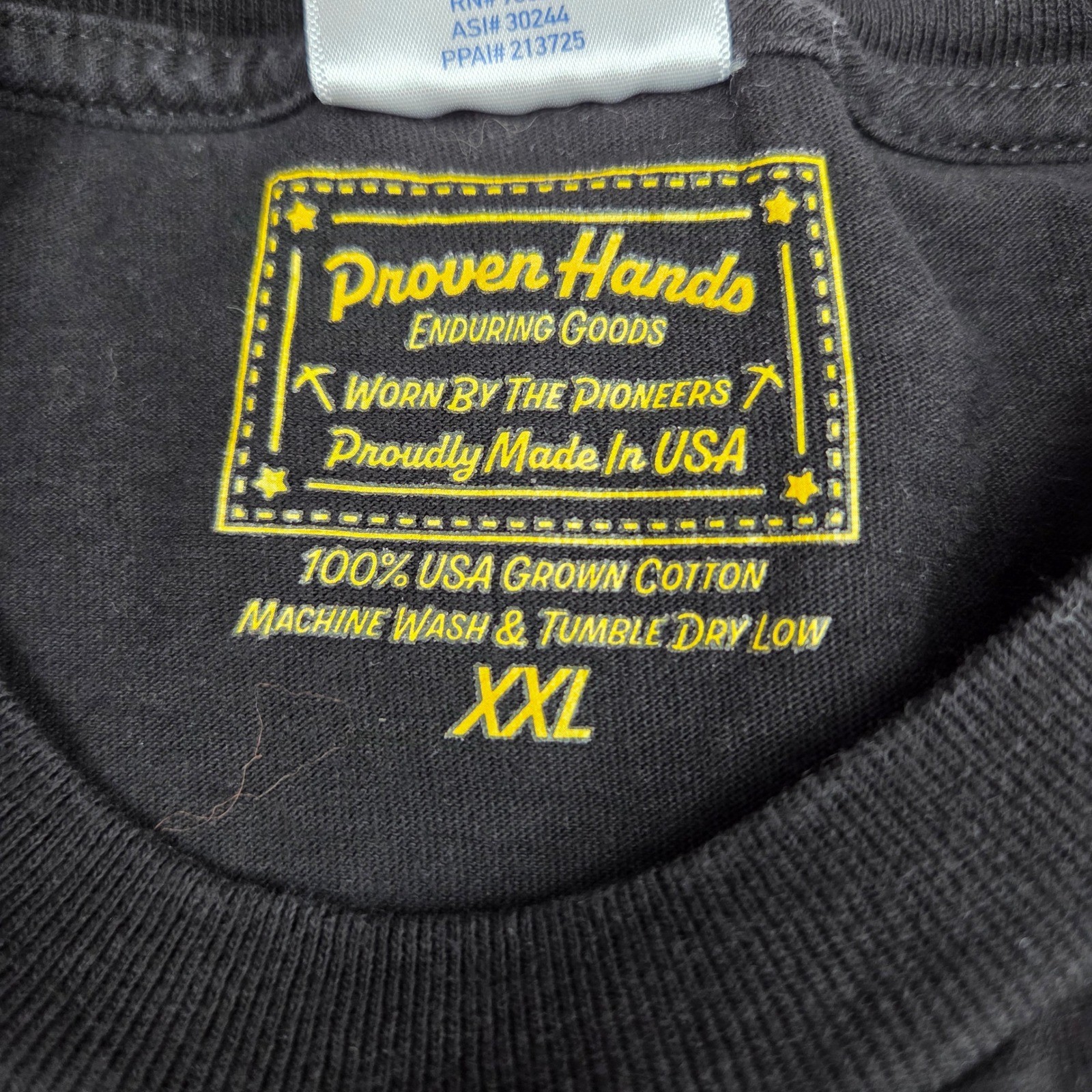 Proven Hands Save A Craftsman Skeleton Graphic T-Shirt Men XXL Black Heavyweight