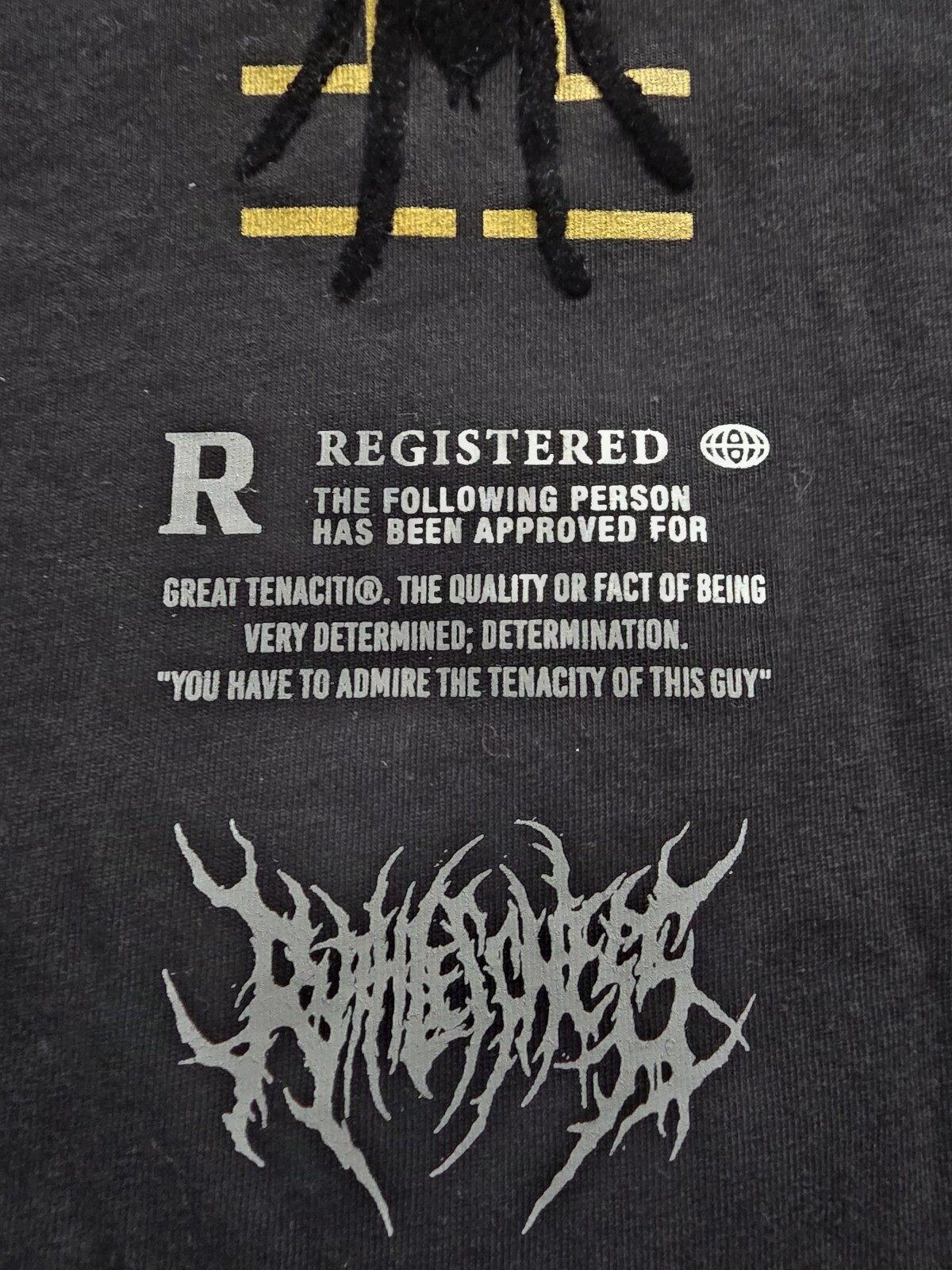 TENACITI Studios – Spider Staple 2 Tee (Nu Spider) Black & Gold Men’s Size XXL