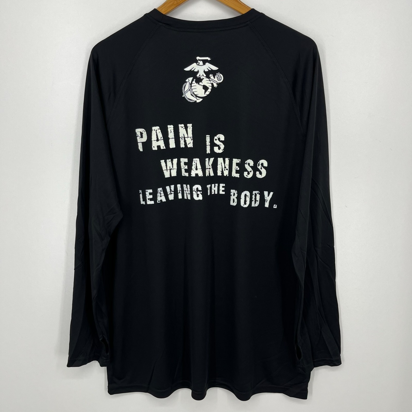 USMC Marines Long Sleeve T-Shirt Men’s Size XL Black Moisture Wicking USA NWOT