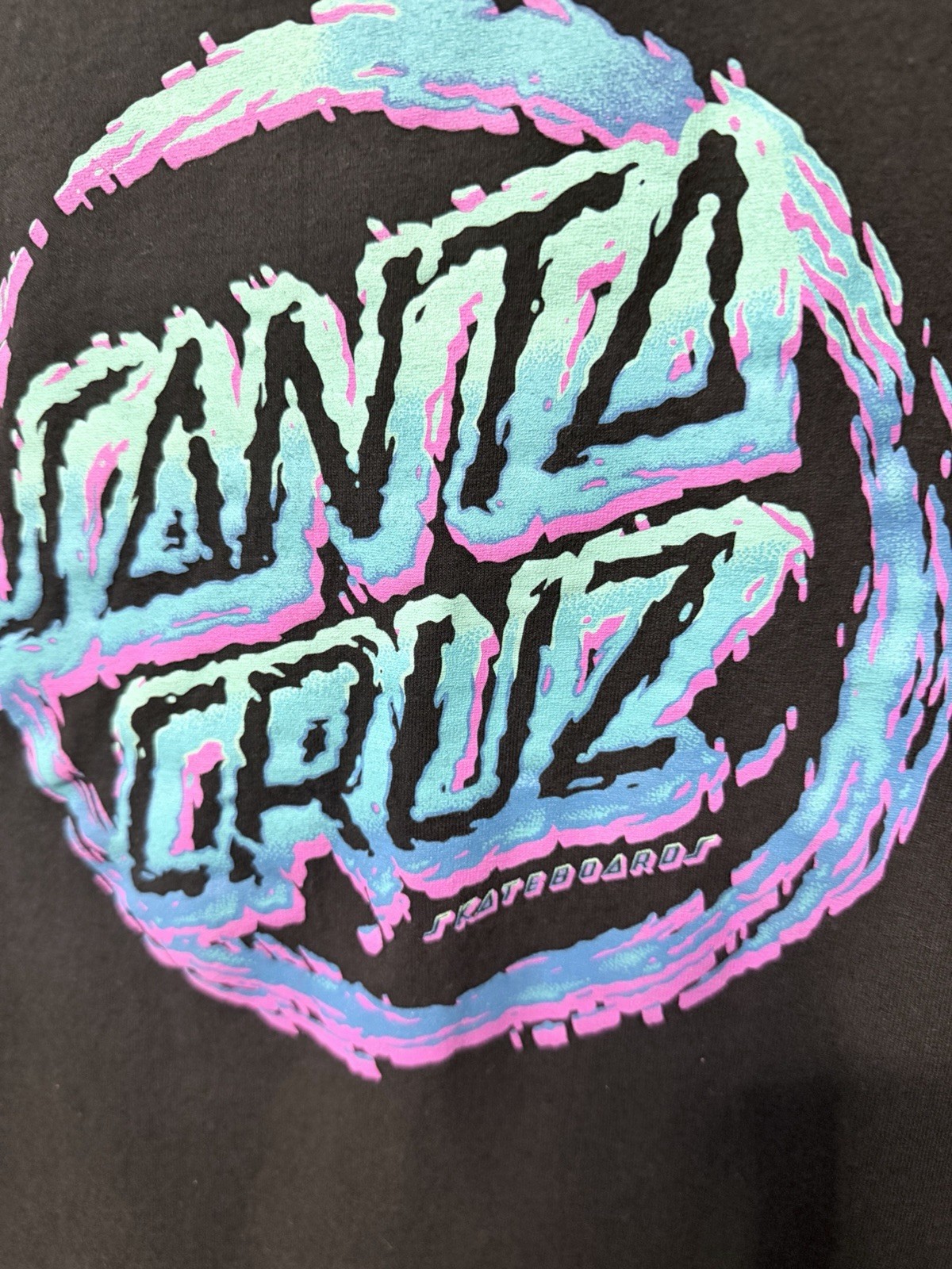 Vtg Santa Cruz Skateboards Shirt L Big Graphic Skate Preowned