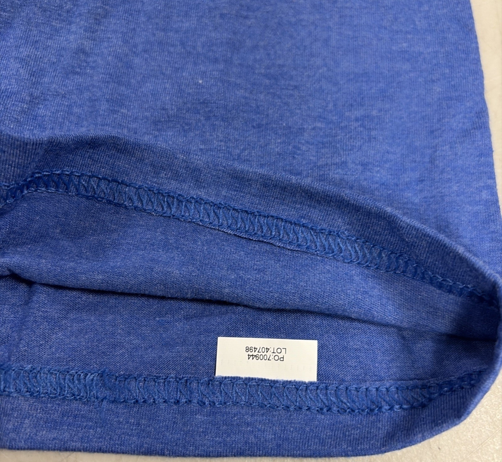 District Perfect Tri DTG Crew-Neck Adult T-Shirt Short Sleeve Blue Size L New