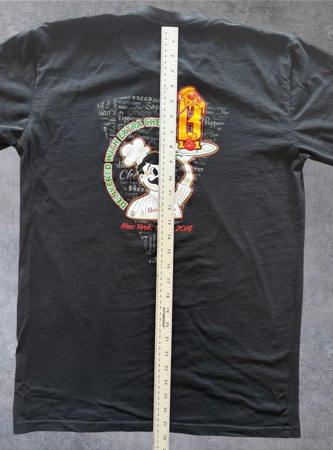 Baseball Lifestyle 101 Shirt Mens Medium Black BL101 Pizza Delivery Batters Box