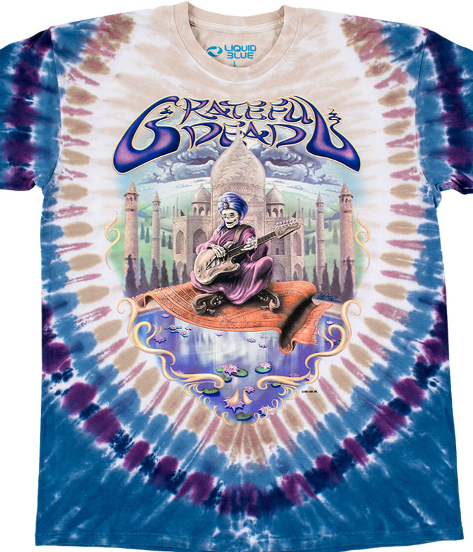 GRATEFUL DEAD-CARPET RIDE-Skeleton TIE DYE T-SHIRT S-M-L-XL-XXL, 6X Garcia,Lesh