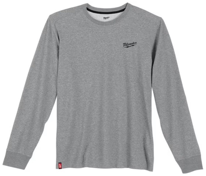 Milwaukee Tool 604G-L Freeflex Hybrid Long Sleeve T GRAY #58-82-0139 NEW SEALED
