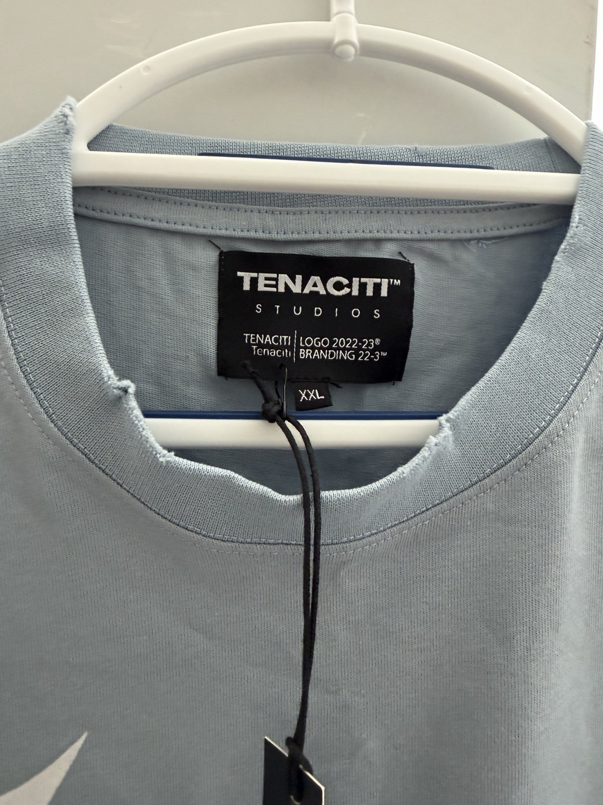 Tenaciti Studios Men’s Blue Graphic Logo Crew Neck Short Sleeve T-Shirt 2XL