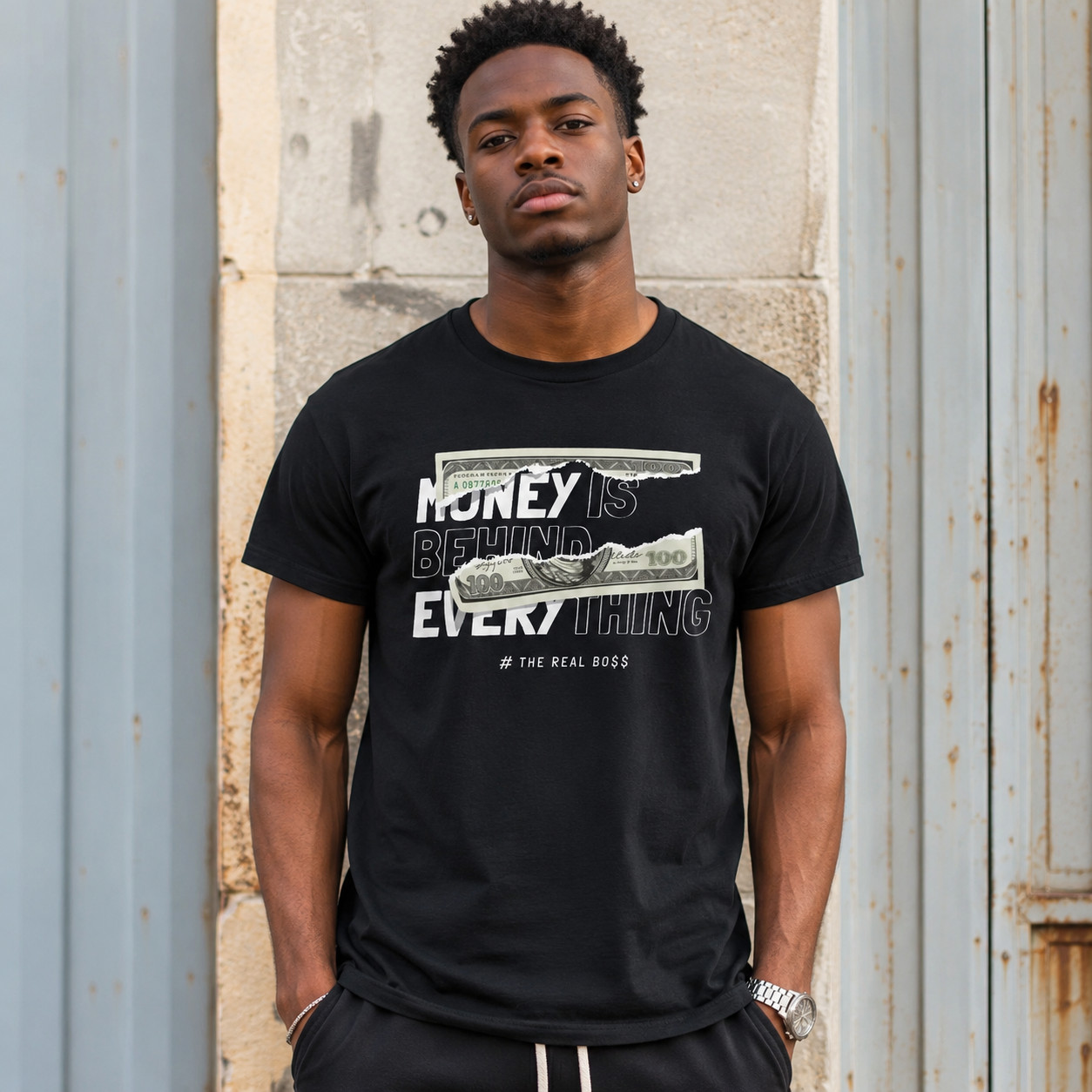 6 People I Trust Funny Money Graphic T-Shirt Dollar Bill Humor Meme Tee