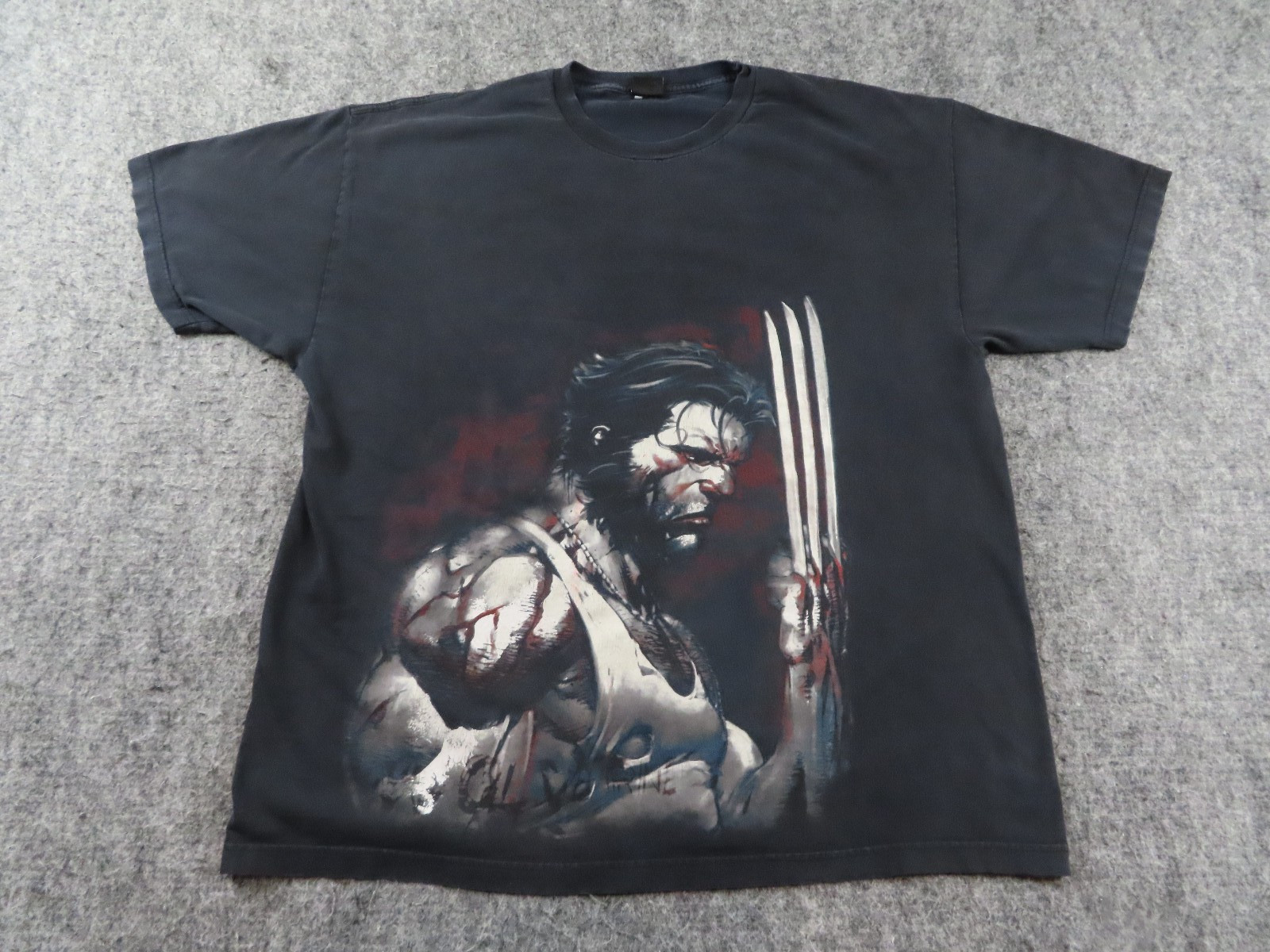 Vintage Wolverine Shirt Mens 2XL Marvel Mad Engine Logan X Men Black Red Y2K