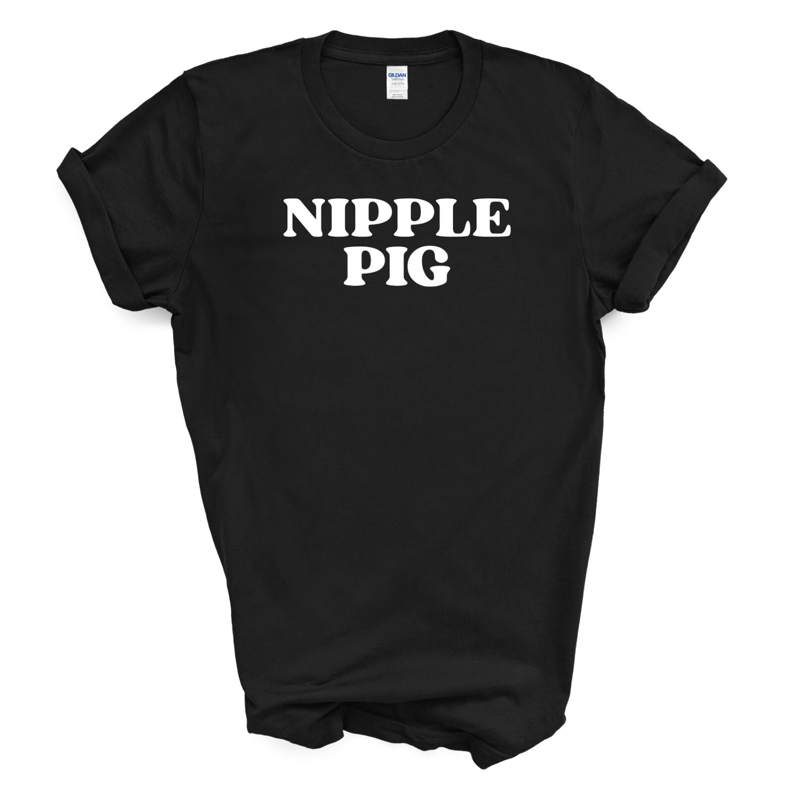 NIPPLE PIG T Shirt – Black