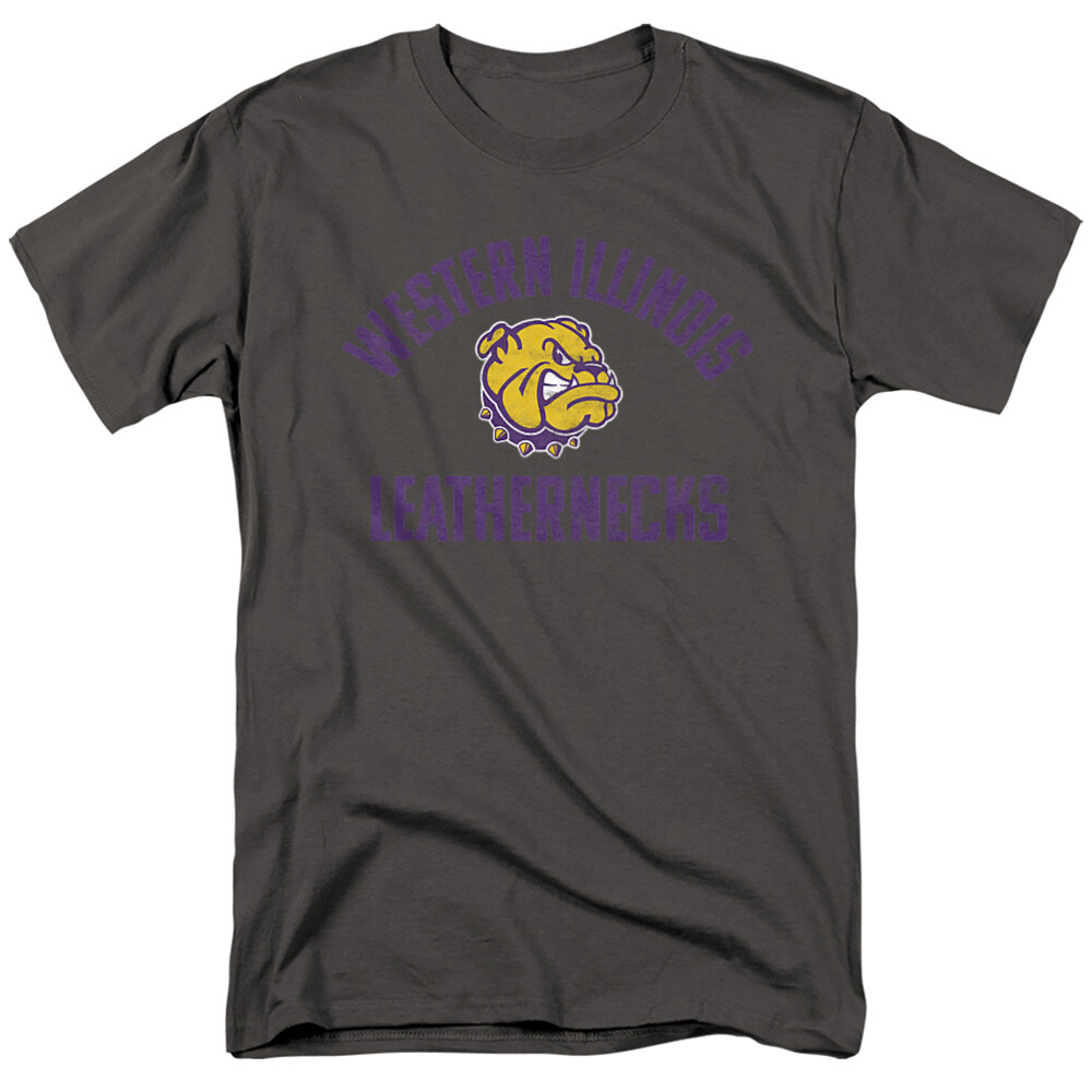 WIU Adult T-Shirt Leathernecks Logo, Charcoal, S-5XL