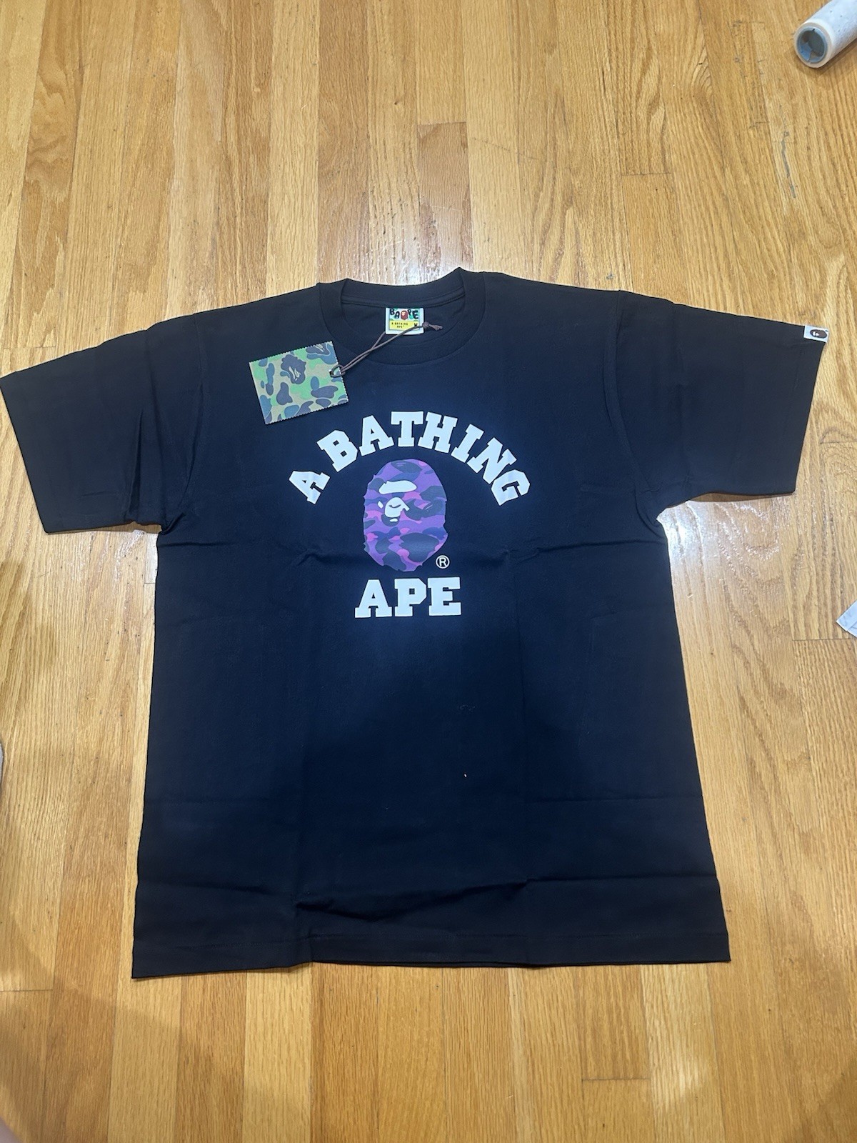 A Bathing Ape Men’s Black Purple T-Shirt Size M (100% AUTHENTIC)
