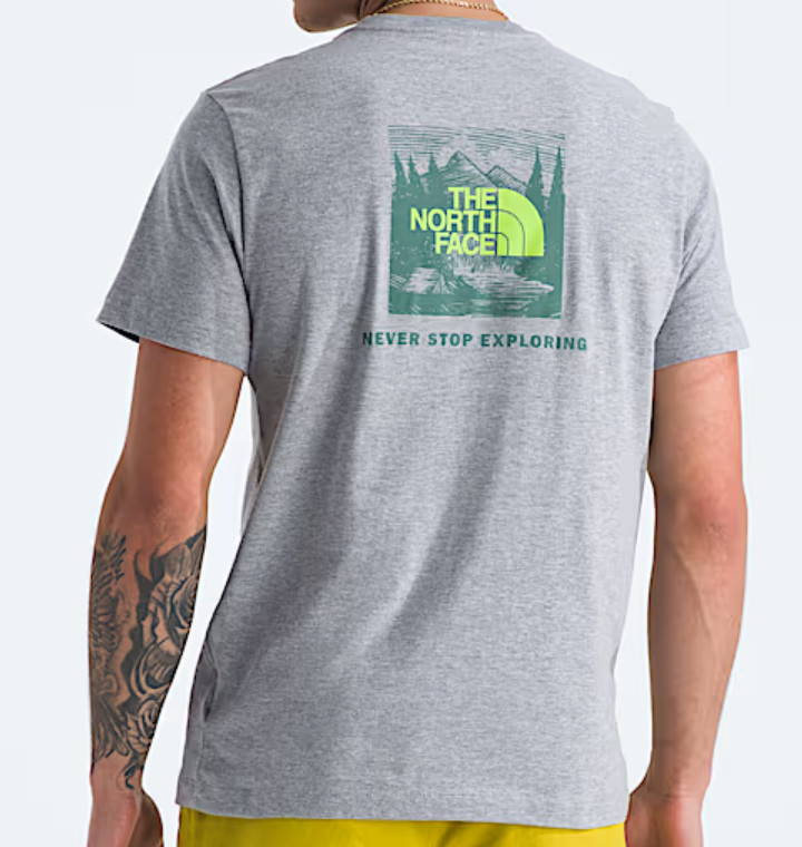 The North Face Men’s Short Sleeve Core Celebration Box NSE Tee Gray Size M NWT