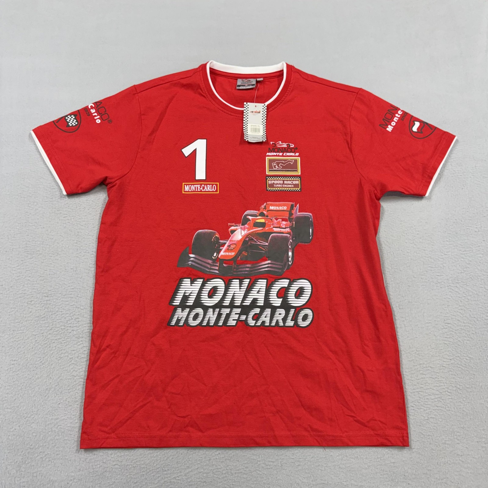 Monaco Monte Carlo Shirt Mens XL Red Formula 1 Racing Grand Prix Graphic Tee