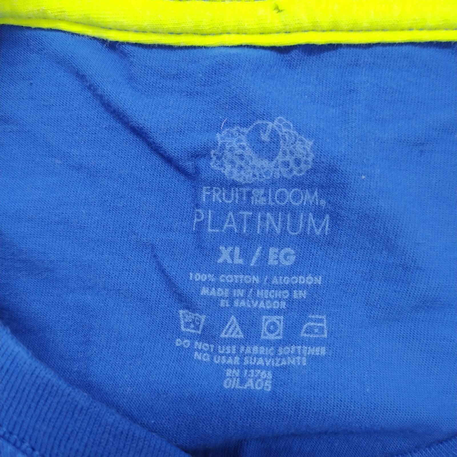 Platinum T Shirt Mens Extra Large Blue Sleeveless Casual Workout Adult