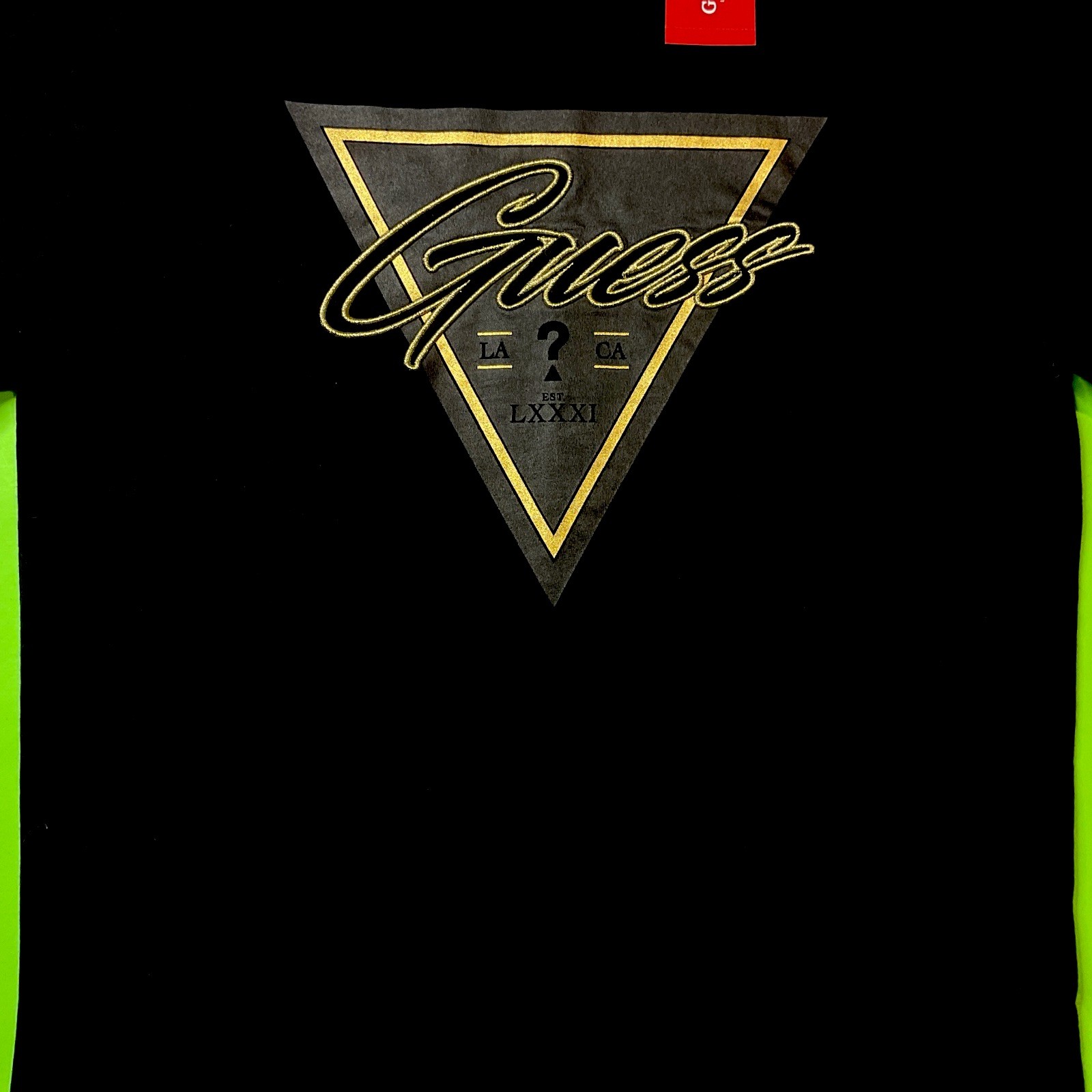 GUESS Los Angeles Men’s Short Sleeve T-Shirt Size LARGE Black 100% Cotton NEW