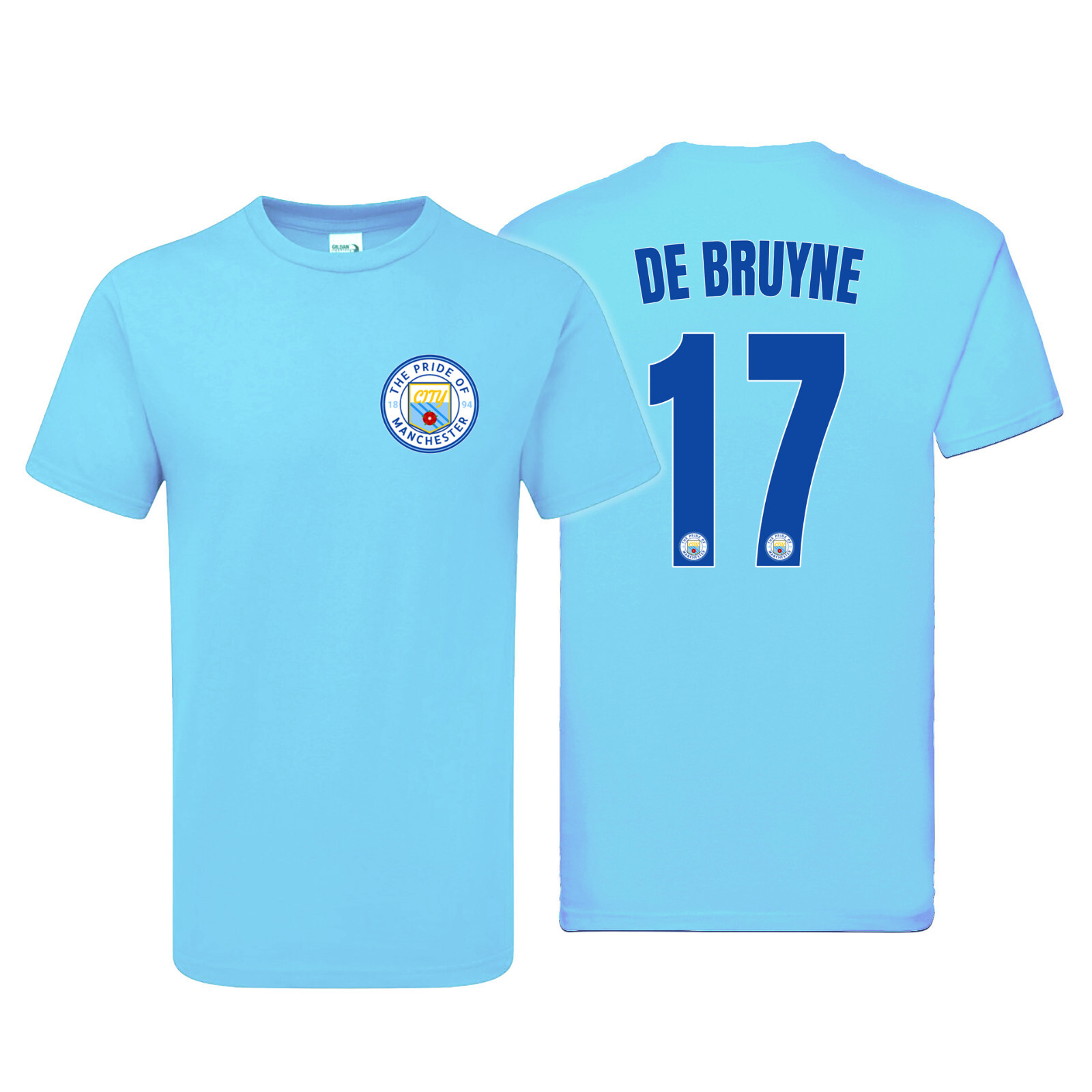 17 DE BRUYNE Kit Style TSHIRT City Pride of Manchester Unofficial Merchandise