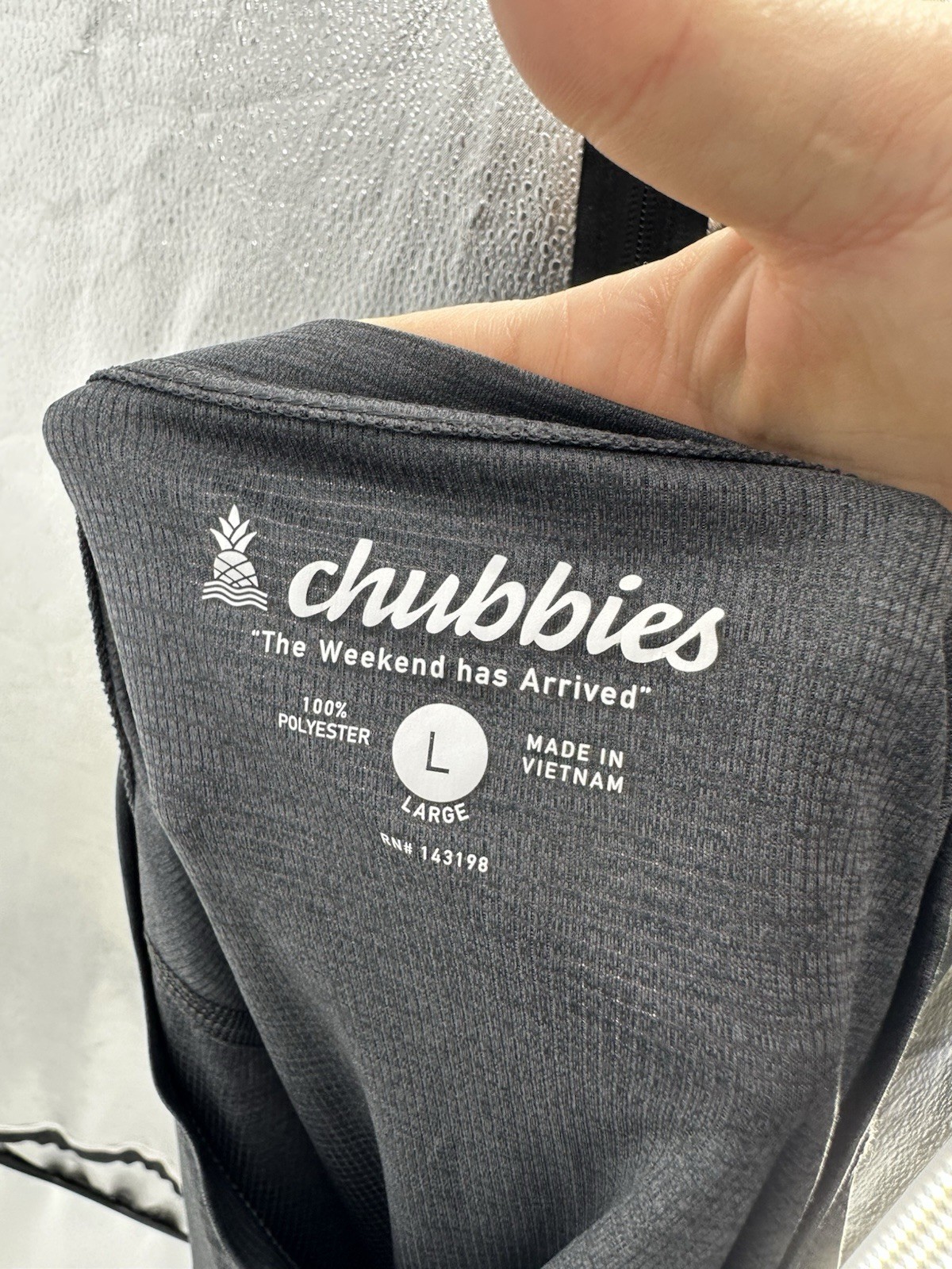 Chubbies Large Men The Weekend Just Arrived Lightweight T-shirt Grey P10