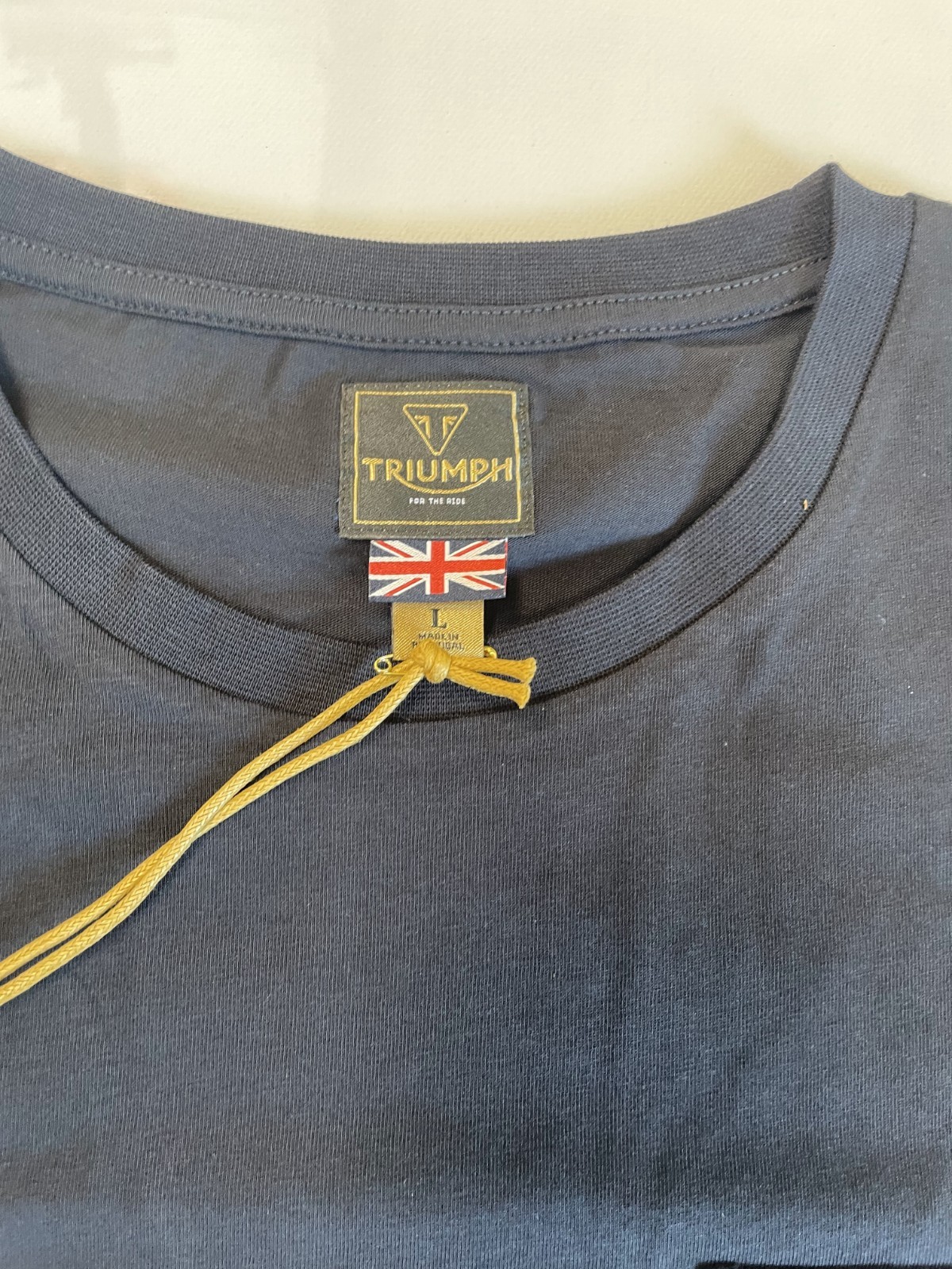 Triumph Motorcycles T-Shirt Men Large Newlyn Jet Black Graphic Logo Short Sleeve