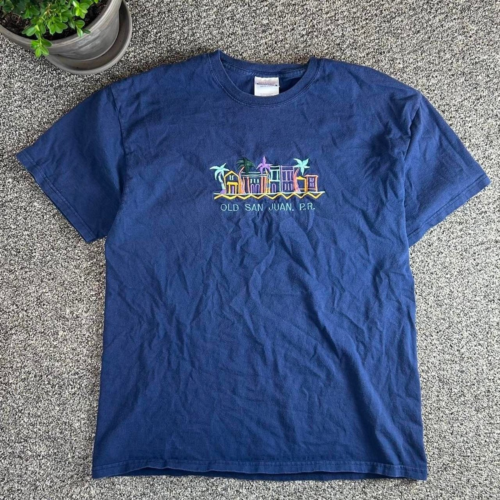 Unbranded Men’s Blue and Navy T-shirt