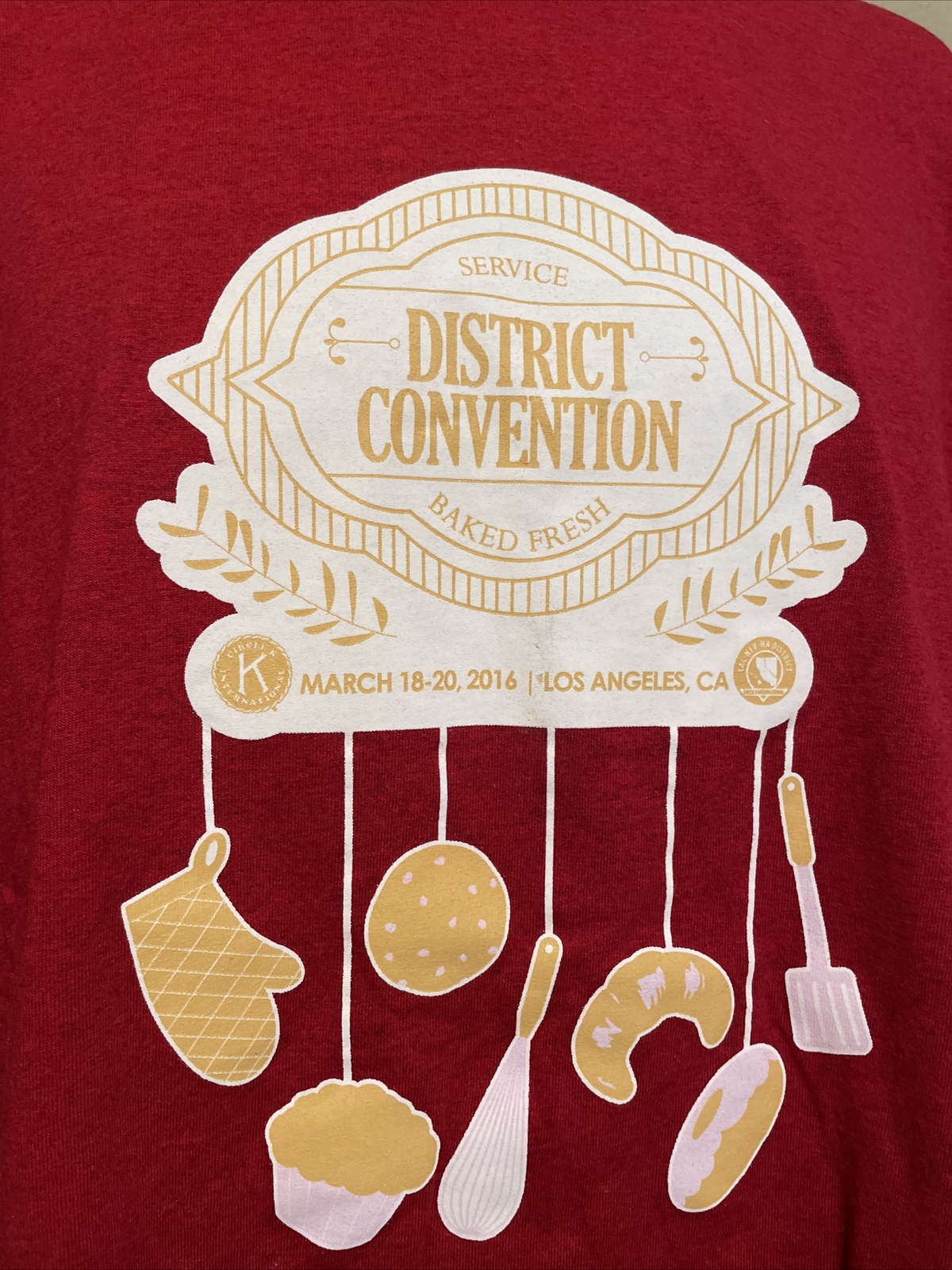 Men’s Service DISTRICT CONVENTION 2016 Los Angeles California Shirt Size 2XL