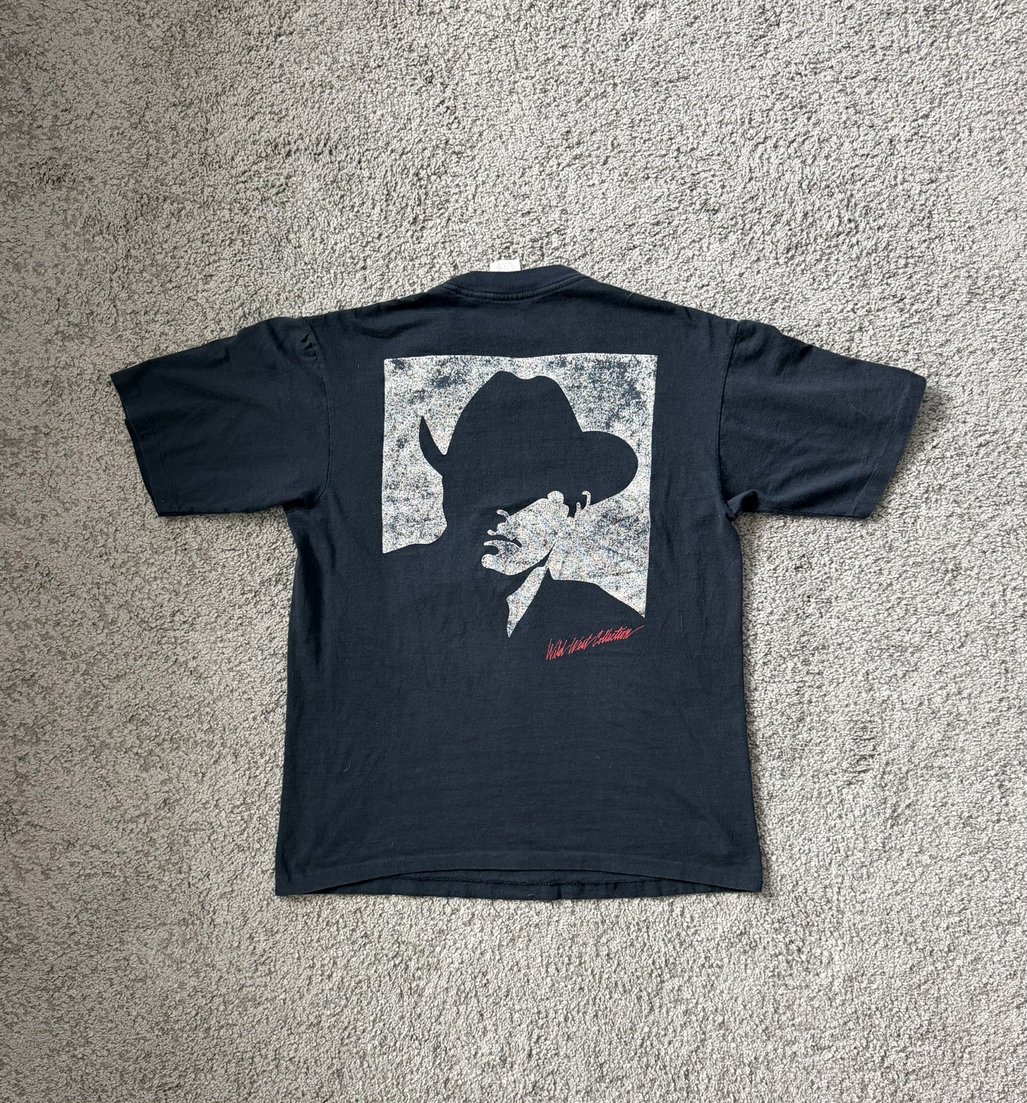 Vintage 90’s Marlboro Cowboy Wild West Single Stitch Faded Black T-Shirt