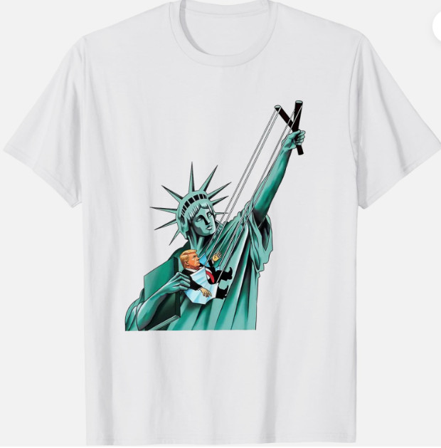 Statue Of Liberty Anti Trump Funny Political Comedy Unisex T-Shirt