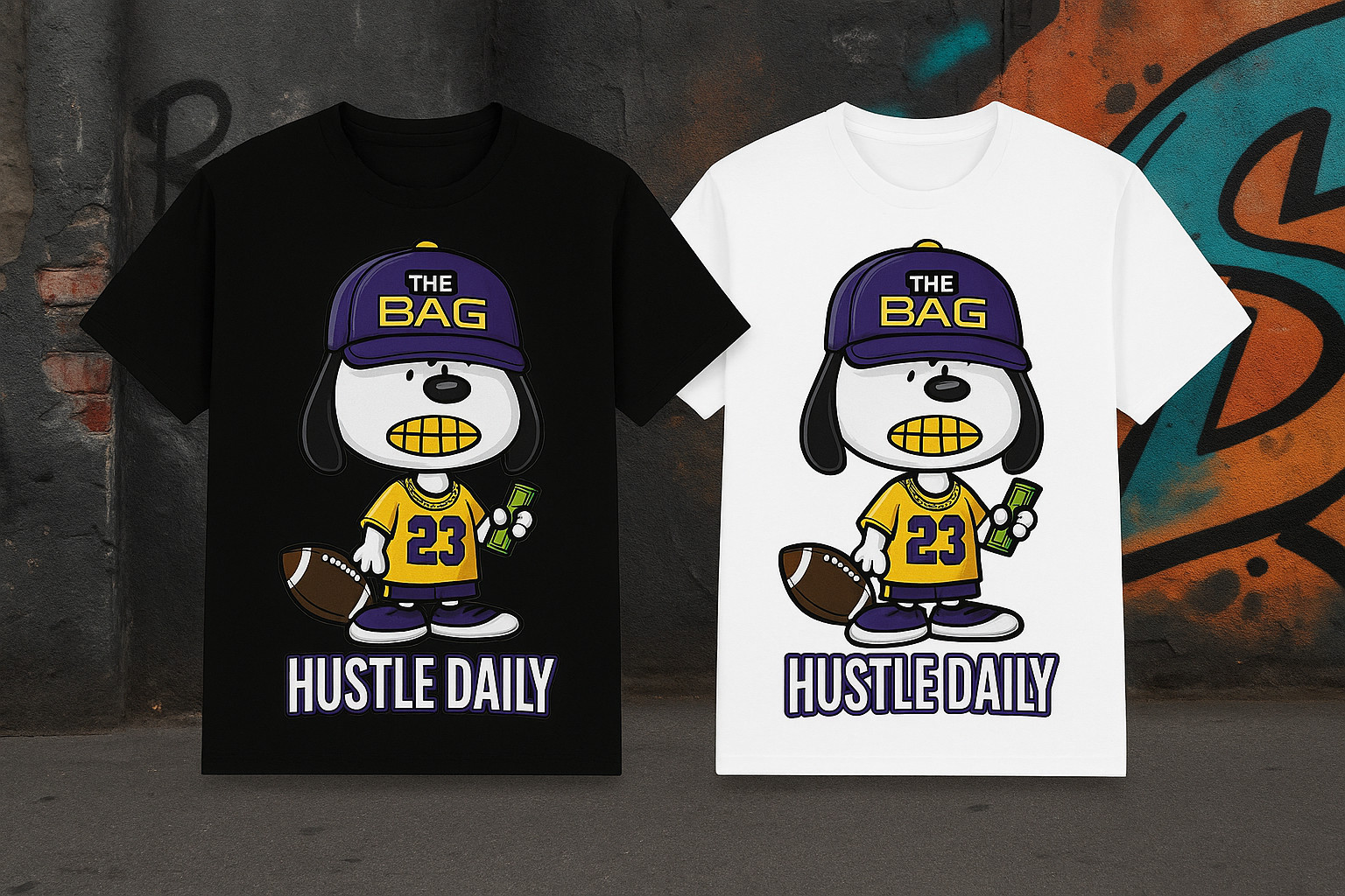 Small – 7XL Big & Tall Streetwear Graphic Tee Hustle Daily Hip Hop Urban T-Shirt