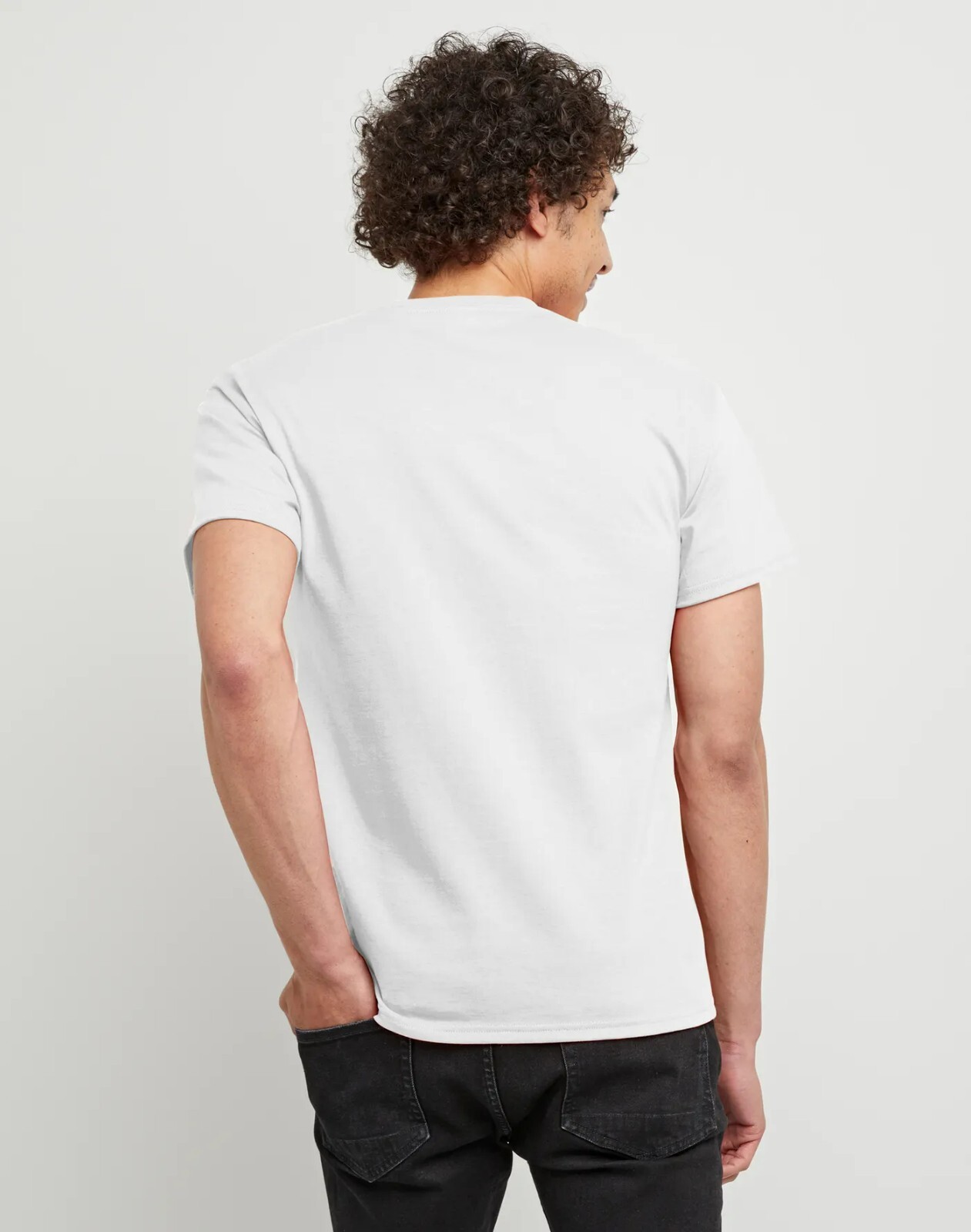 Hanes Men’s 5XL Short Sleeve Cotton Crewneck T-Shirt White Comfort Fit