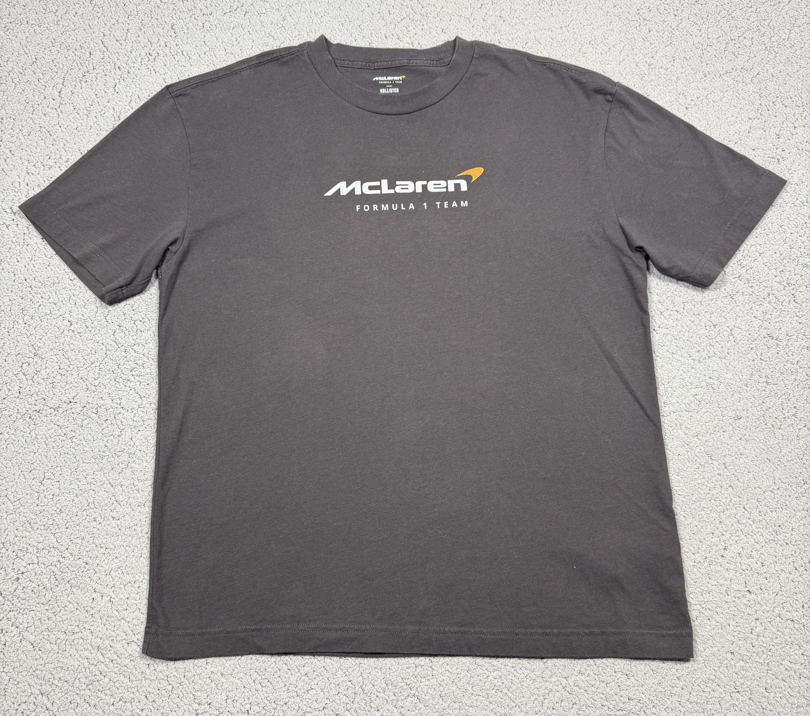 Hollister McLaren F1 Team Shirt Mens Medium Gray Las Vegas Racing Graphic Tee